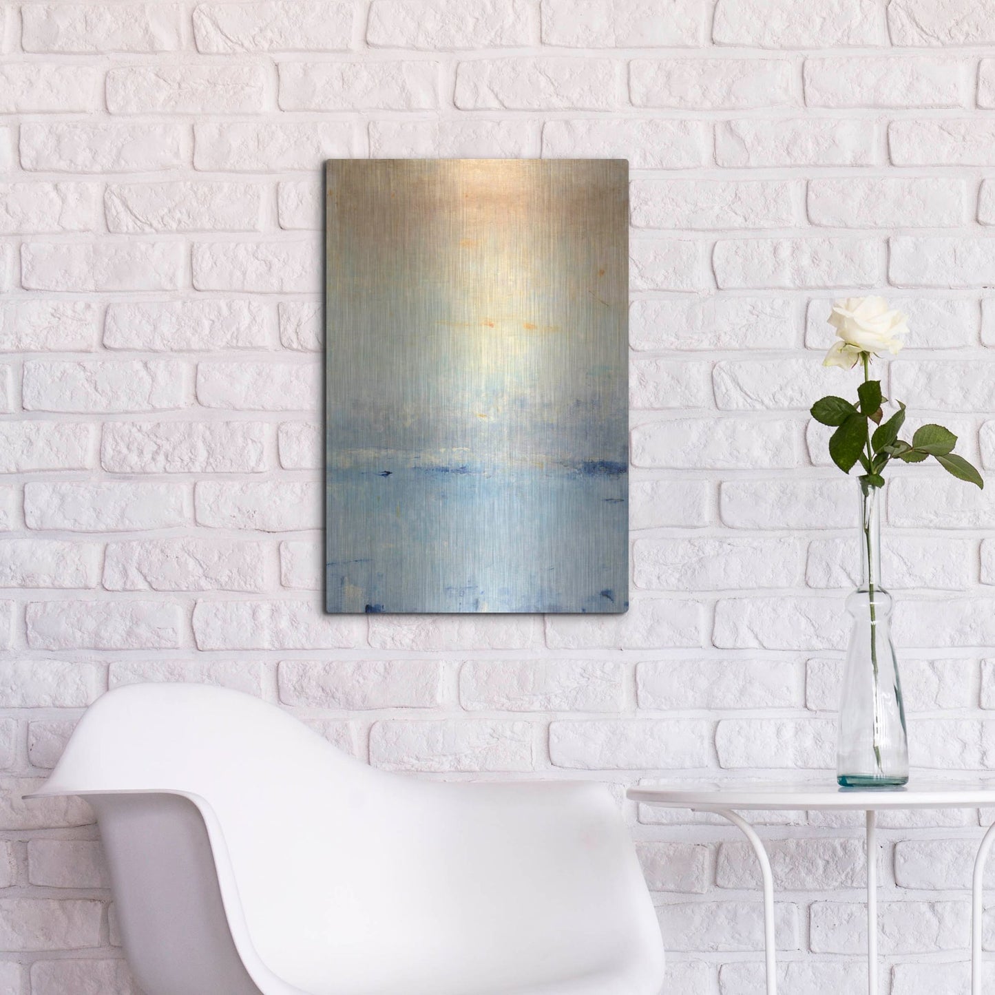 Luxe Metal Art 'Inlet at Sunrise I' by Tim O'Toole, Metal Wall Art,16x24