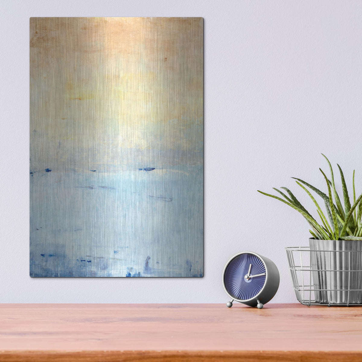 Luxe Metal Art 'Inlet at Sunrise II' by Tim O'Toole, Metal Wall Art,12x16