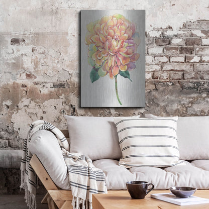 Luxe Metal Art 'Multicolor Floral I' by Tim O'Toole, Metal Wall Art,24x36