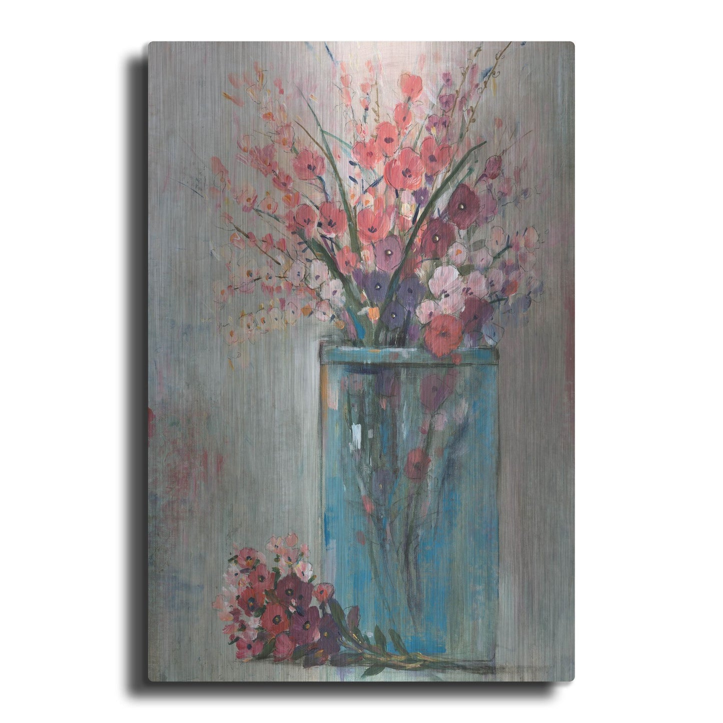 Luxe Metal Art 'Blue Jar I' by Tim O'Toole, Metal Wall Art