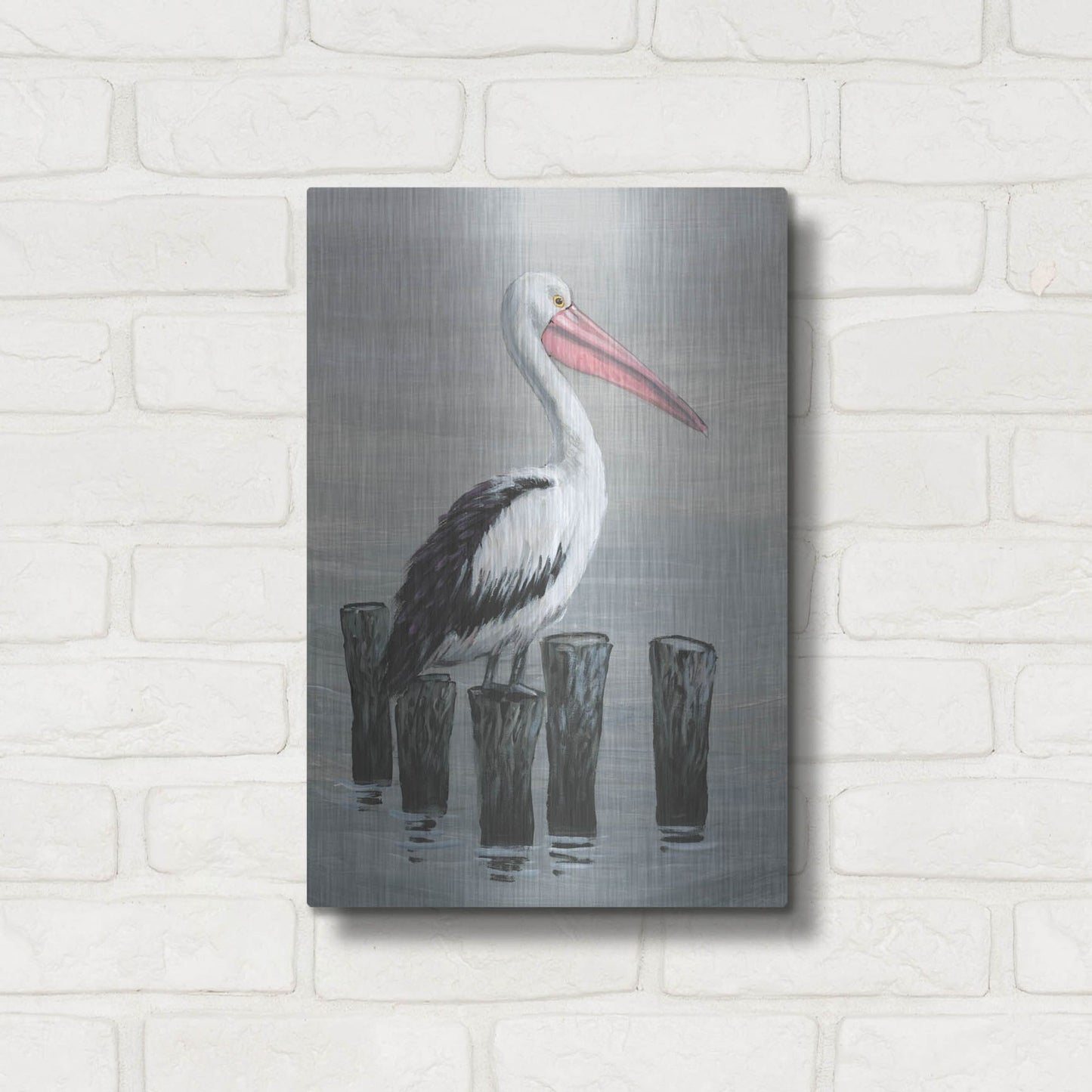 Luxe Metal Art 'Waiting Calmly I' by Tim O'Toole, Metal Wall Art,12x16
