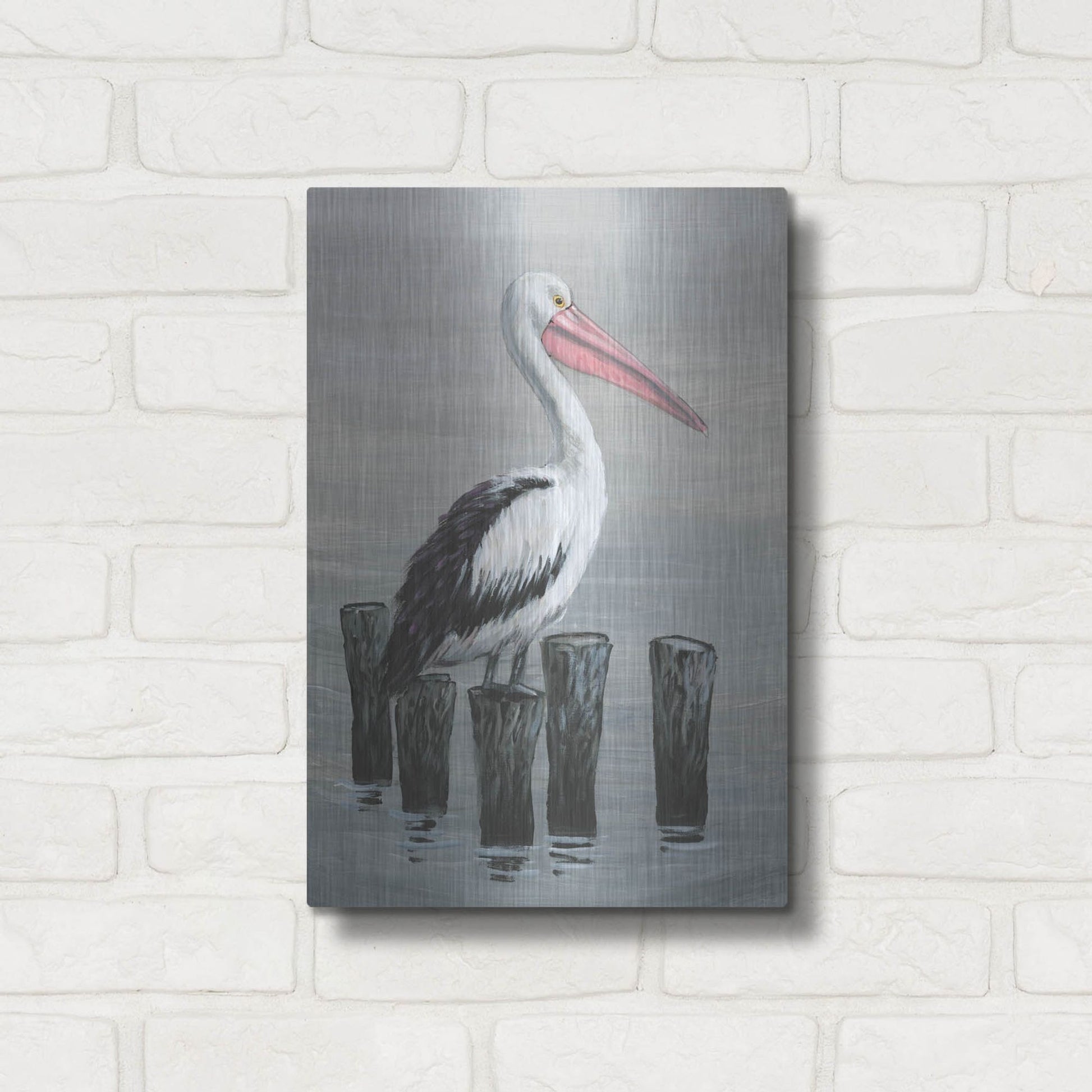 Luxe Metal Art 'Waiting Calmly I' by Tim O'Toole, Metal Wall Art,12x16