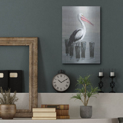 Luxe Metal Art 'Waiting Calmly I' by Tim O'Toole, Metal Wall Art,12x16
