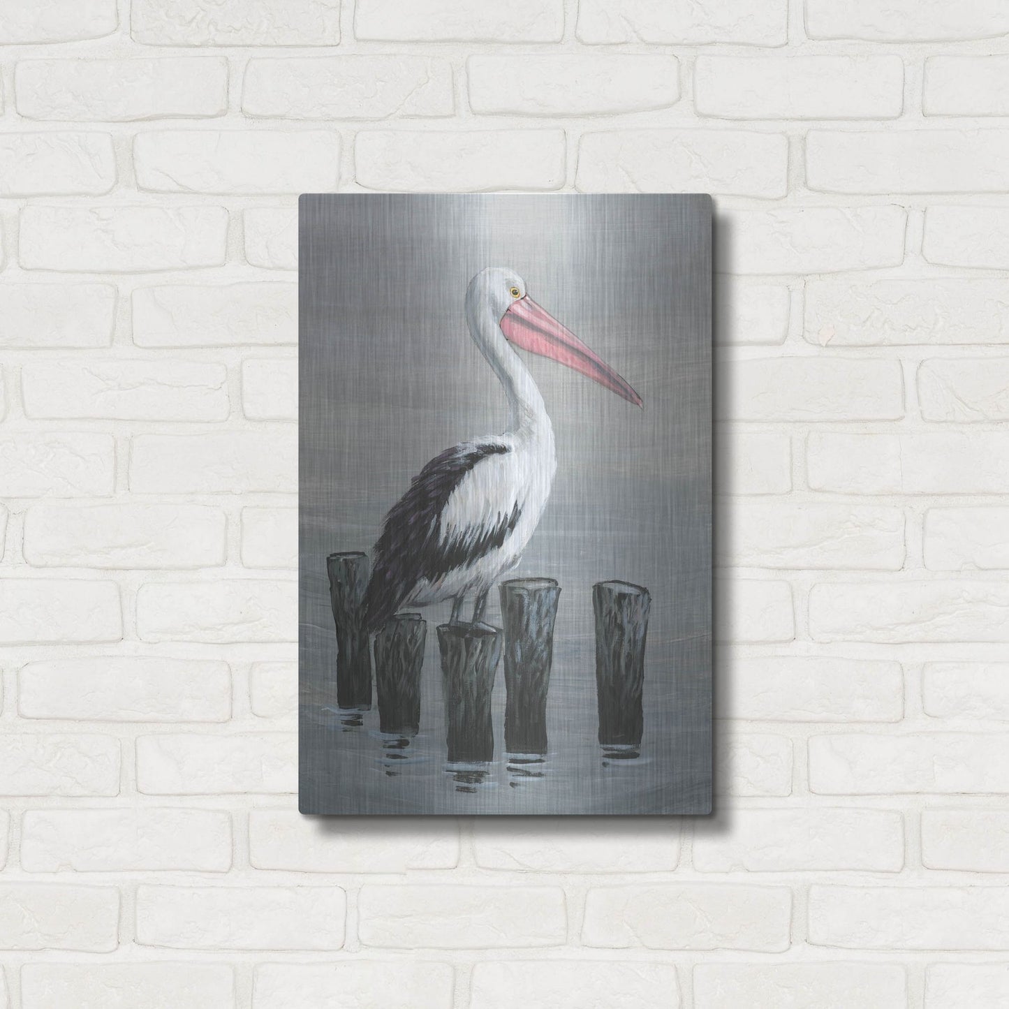 Luxe Metal Art 'Waiting Calmly I' by Tim O'Toole, Metal Wall Art,16x24