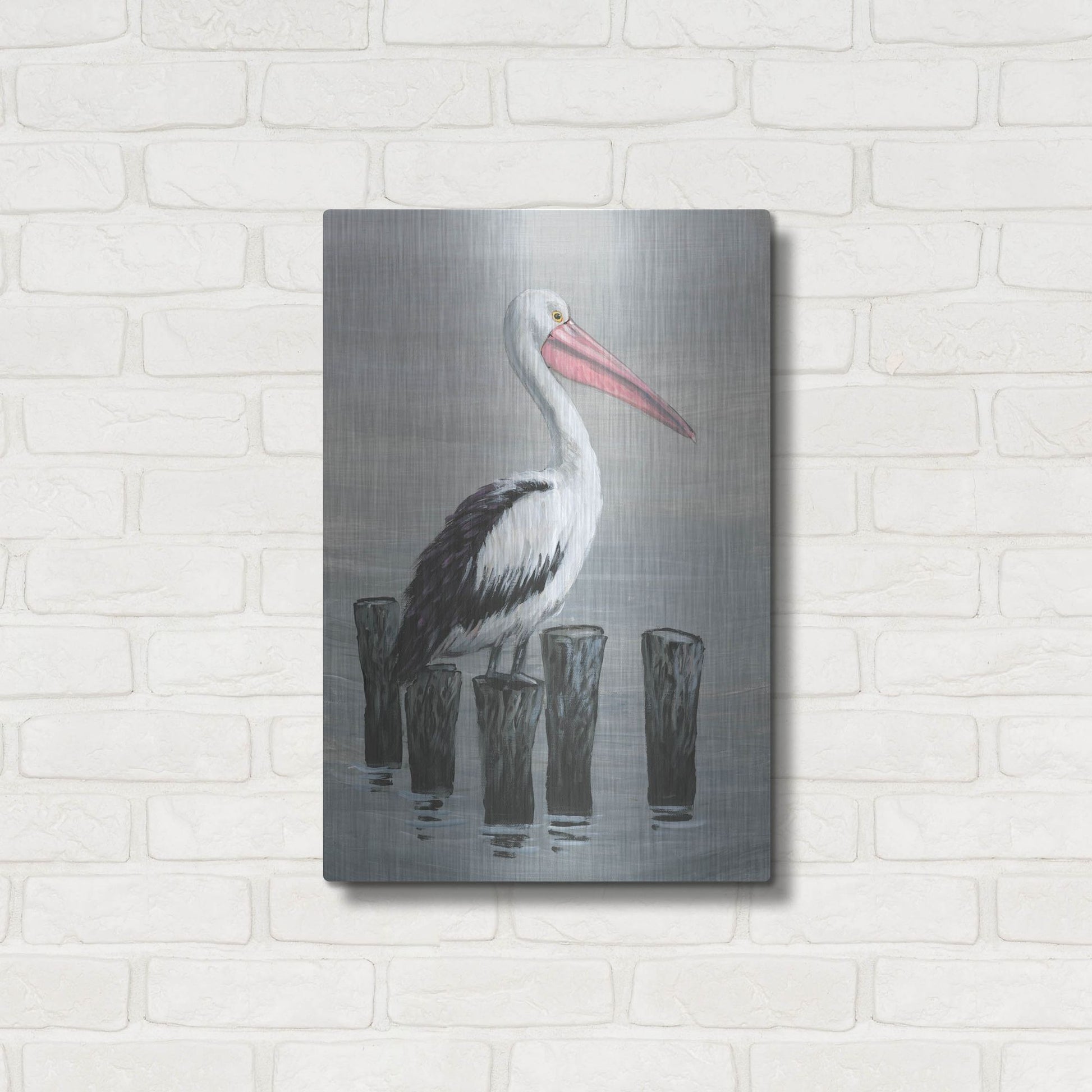 Luxe Metal Art 'Waiting Calmly I' by Tim O'Toole, Metal Wall Art,16x24