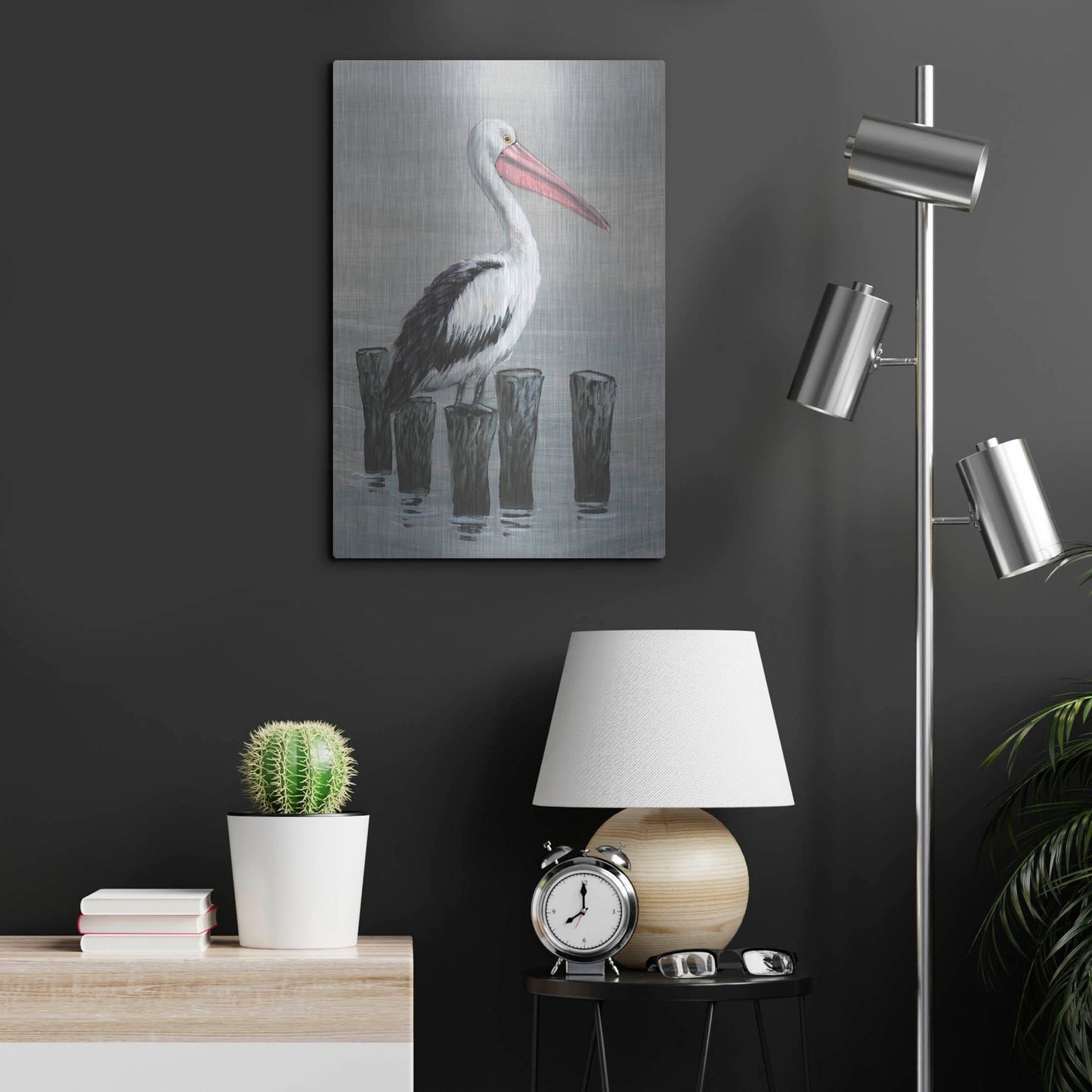 Luxe Metal Art 'Waiting Calmly I' by Tim O'Toole, Metal Wall Art,16x24
