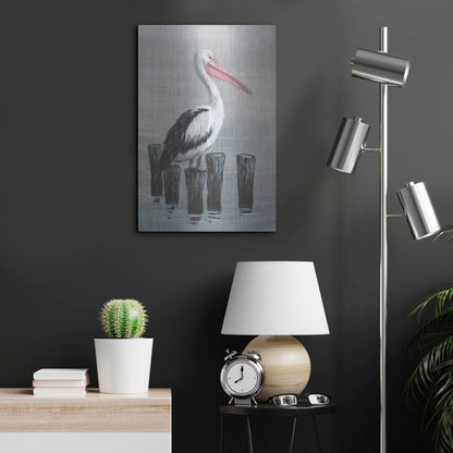 Luxe Metal Art 'Waiting Calmly I' by Tim O'Toole, Metal Wall Art,16x24