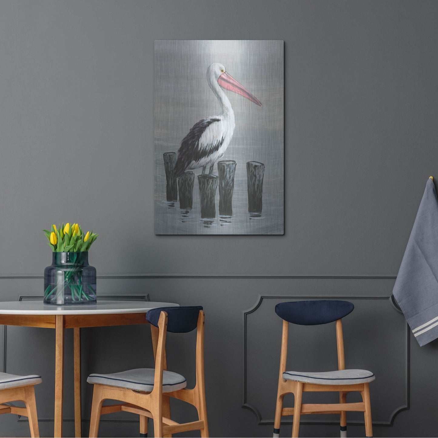 Luxe Metal Art 'Waiting Calmly I' by Tim O'Toole, Metal Wall Art,24x36