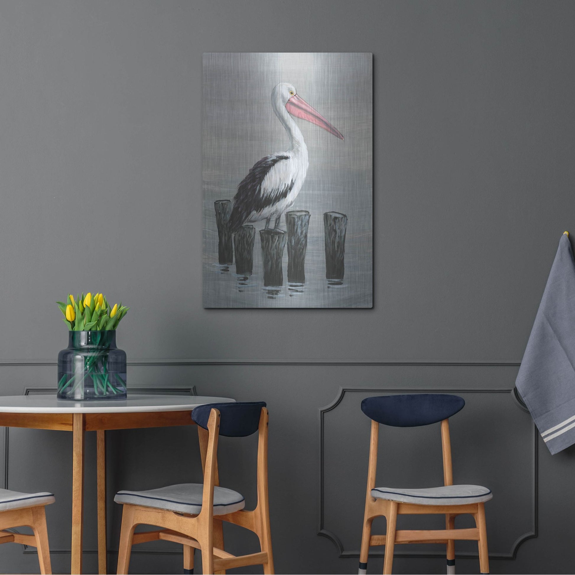 Luxe Metal Art 'Waiting Calmly I' by Tim O'Toole, Metal Wall Art,24x36