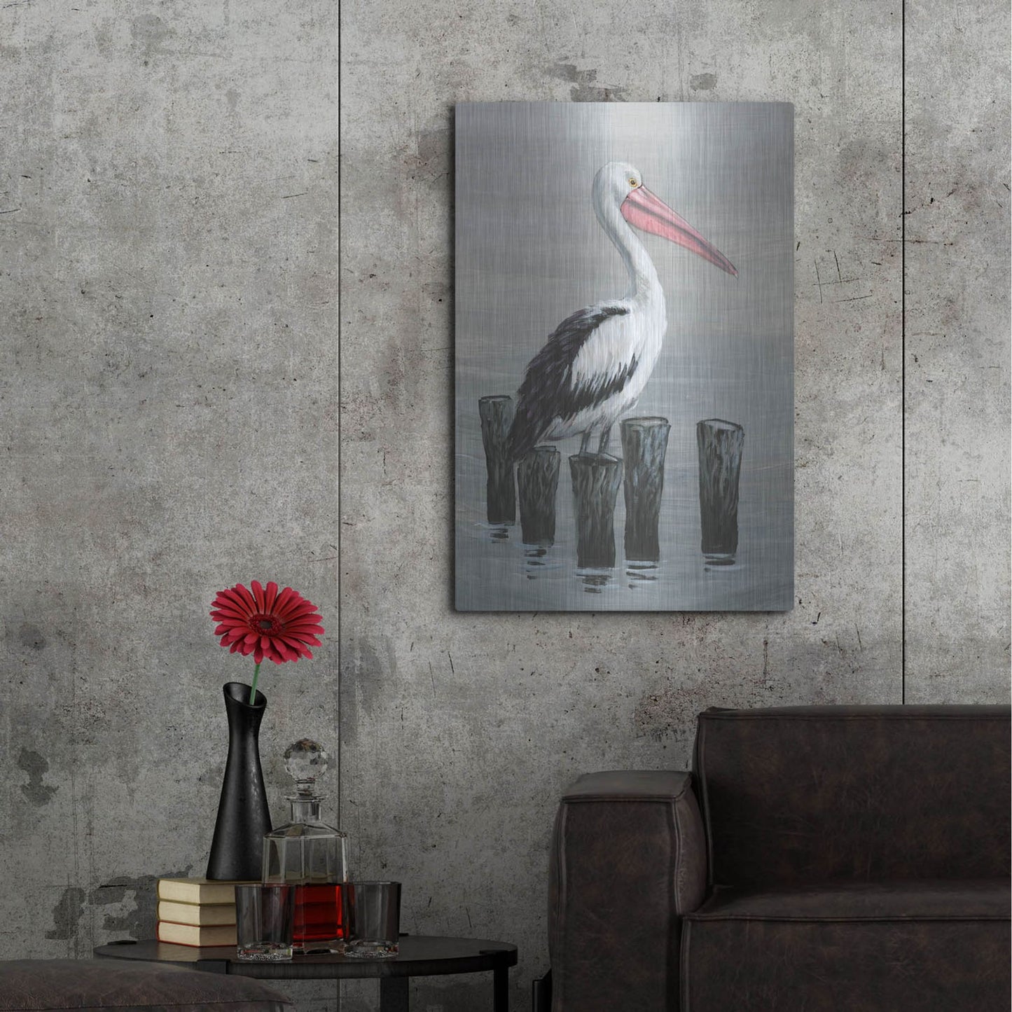 Luxe Metal Art 'Waiting Calmly I' by Tim O'Toole, Metal Wall Art,24x36