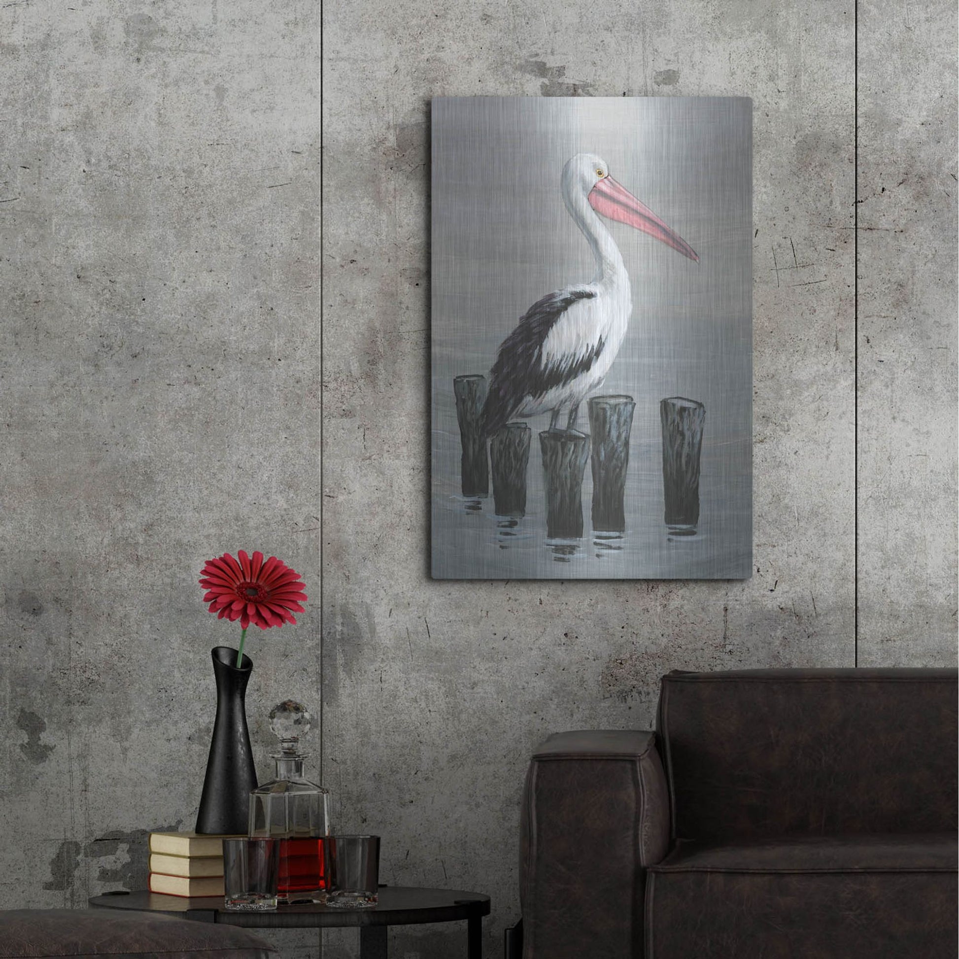 Luxe Metal Art 'Waiting Calmly I' by Tim O'Toole, Metal Wall Art,24x36