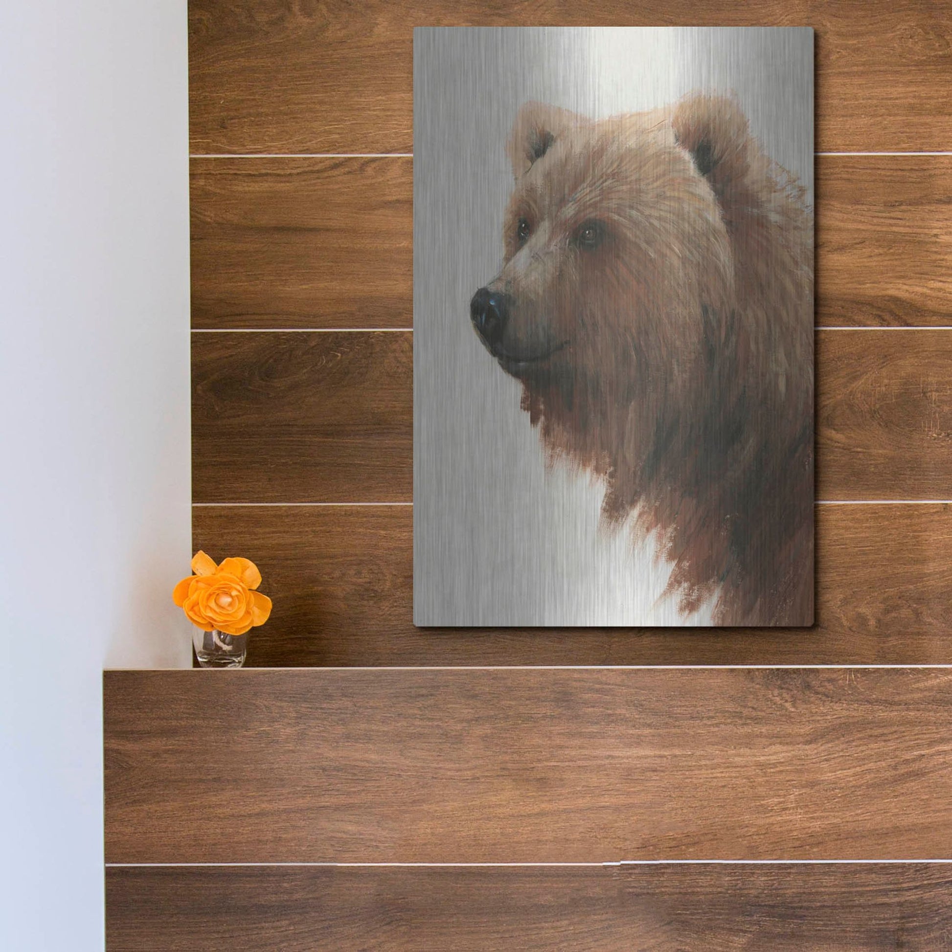 Luxe Metal Art 'Western Portrait I' by Tim O'Toole, Metal Wall Art,12x16