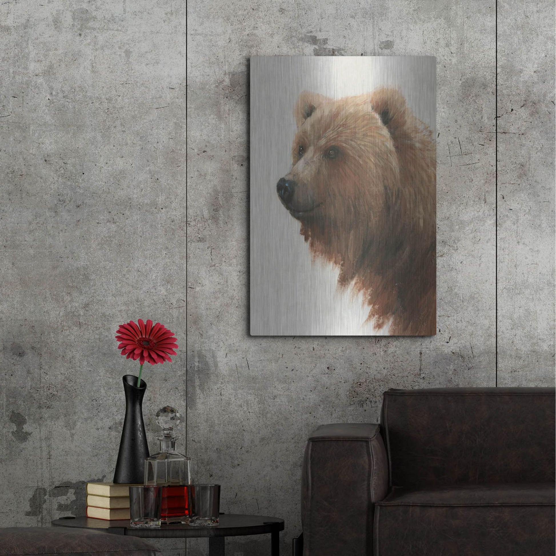 Luxe Metal Art 'Western Portrait I' by Tim O'Toole, Metal Wall Art,24x36