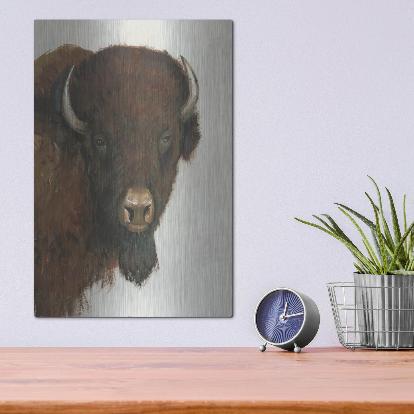 Luxe Metal Art 'Western Portrait II' by Tim O'Toole, Metal Wall Art,12x16