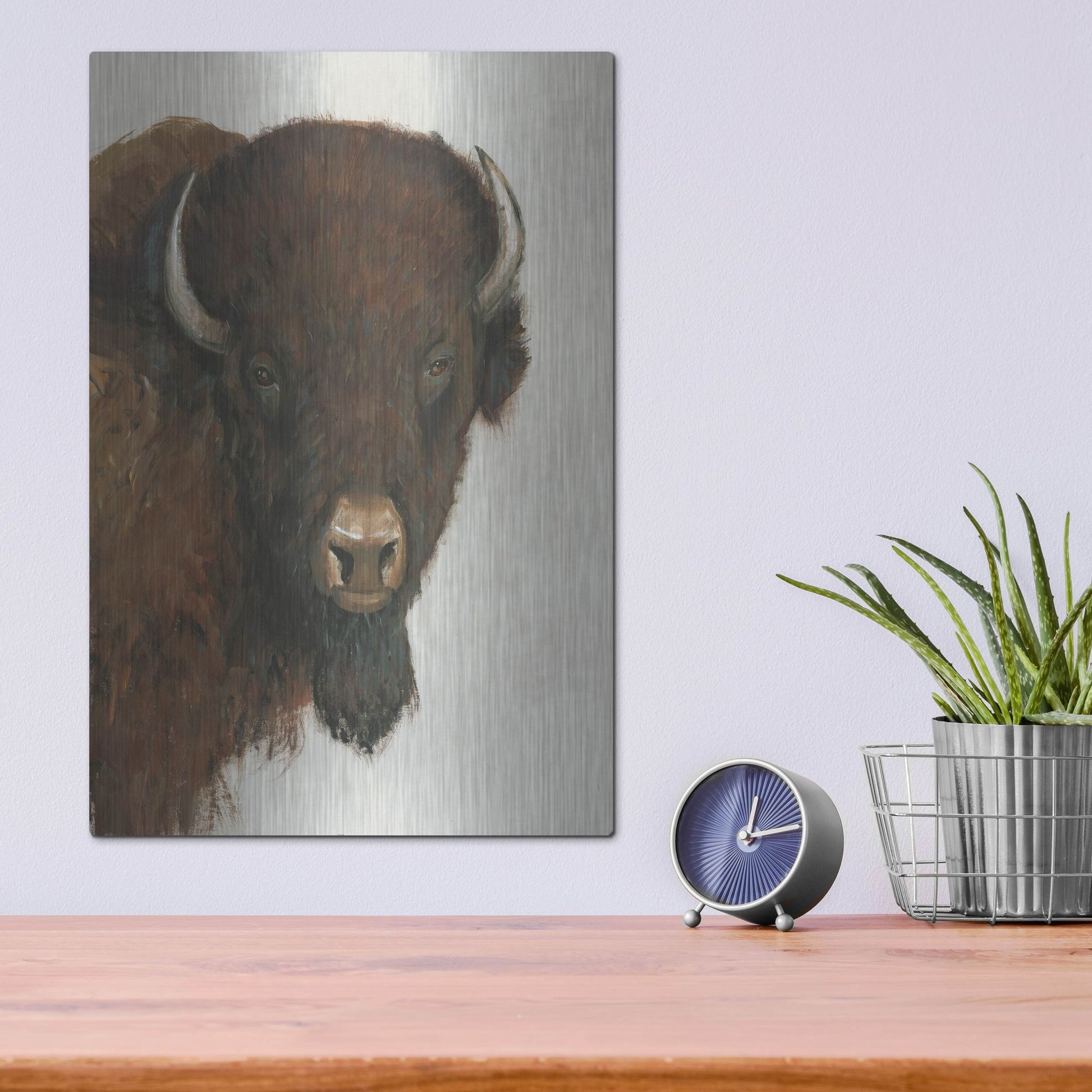 Luxe Metal Art 'Western Portrait II' by Tim O'Toole, Metal Wall Art,12x16