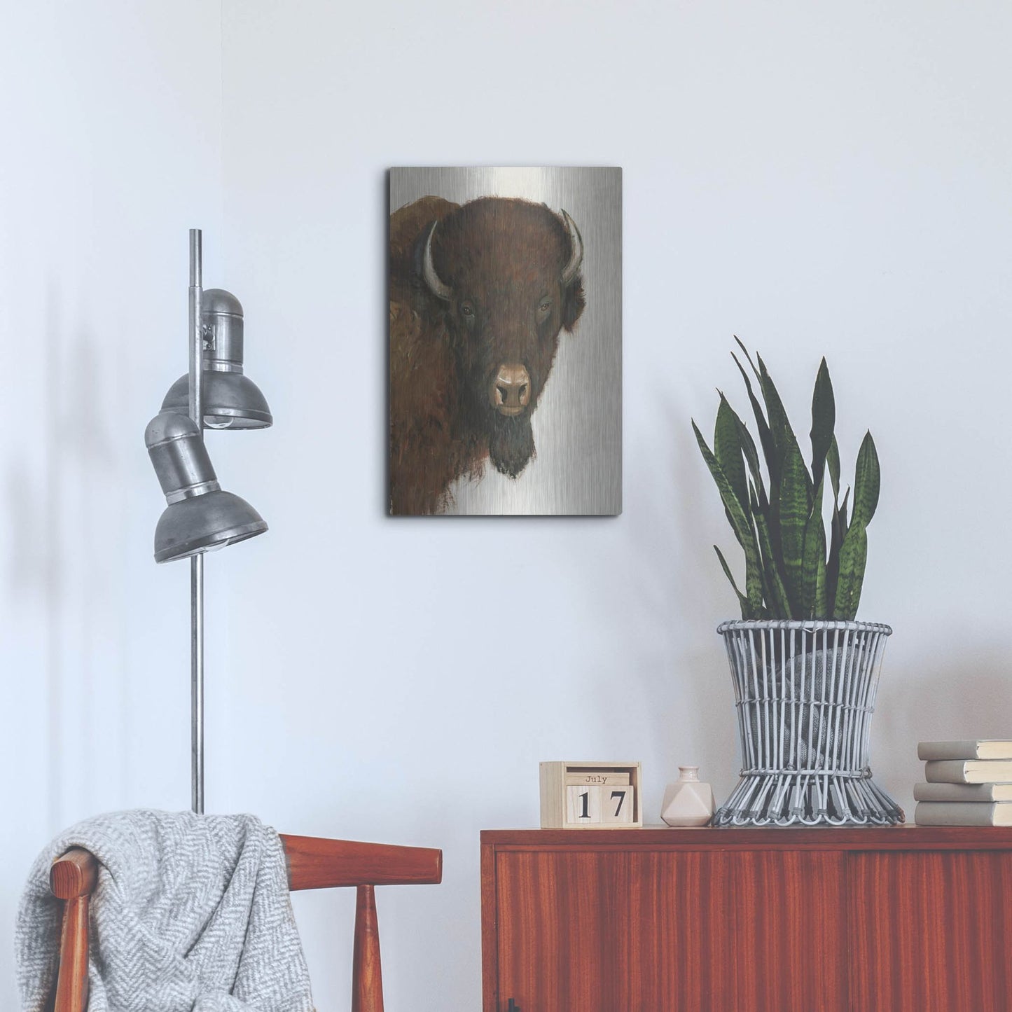 Luxe Metal Art 'Western Portrait II' by Tim O'Toole, Metal Wall Art,16x24