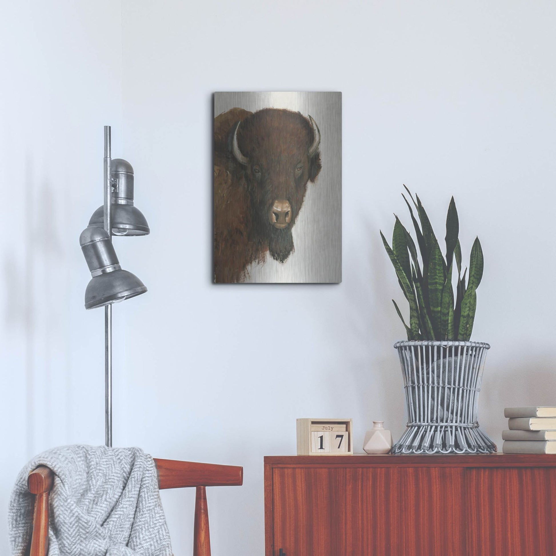 Luxe Metal Art 'Western Portrait II' by Tim O'Toole, Metal Wall Art,16x24