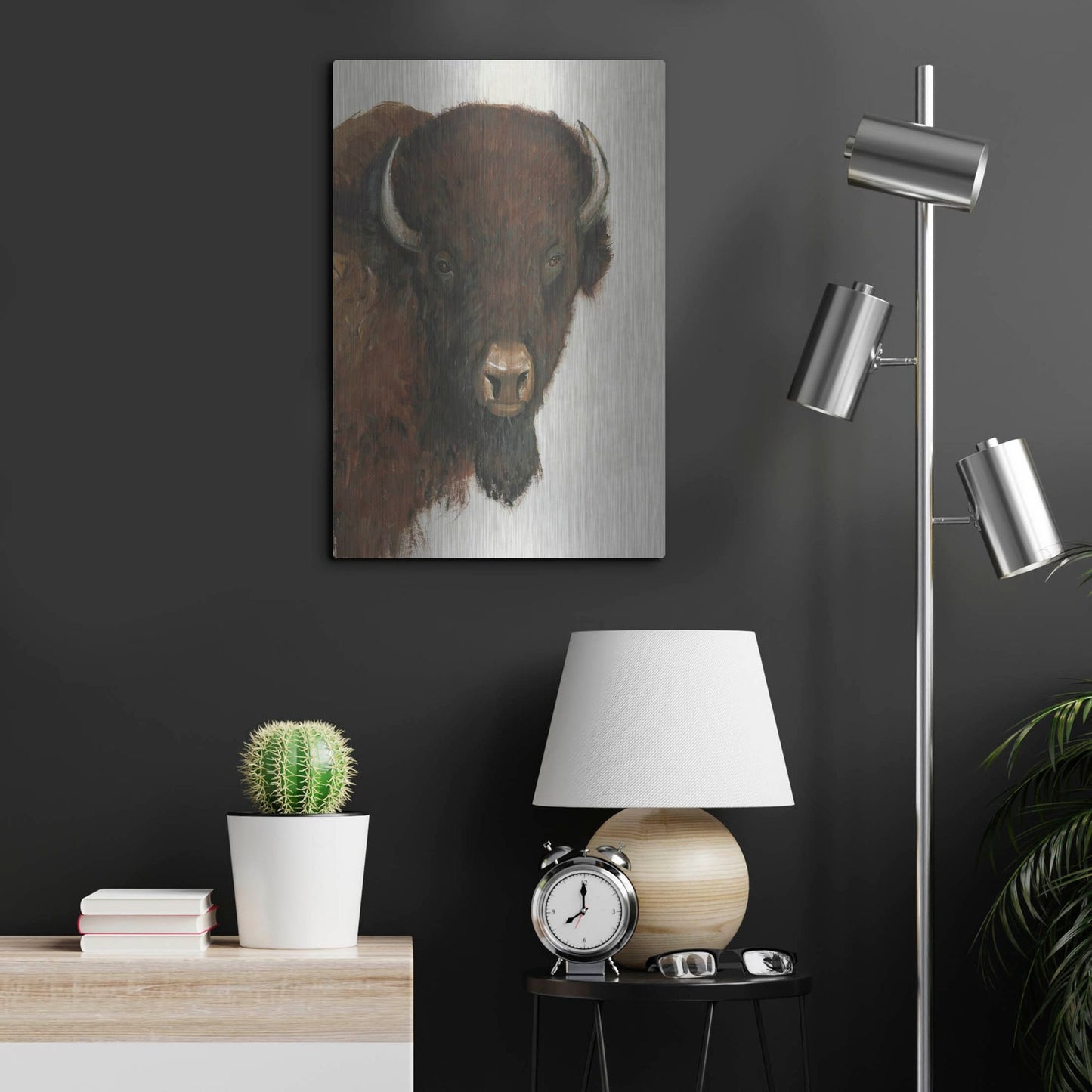 Luxe Metal Art 'Western Portrait II' by Tim O'Toole, Metal Wall Art,16x24
