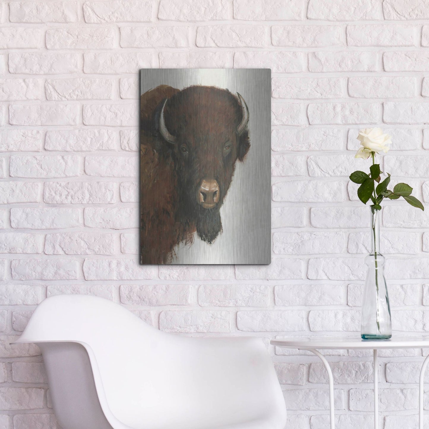 Luxe Metal Art 'Western Portrait II' by Tim O'Toole, Metal Wall Art,16x24