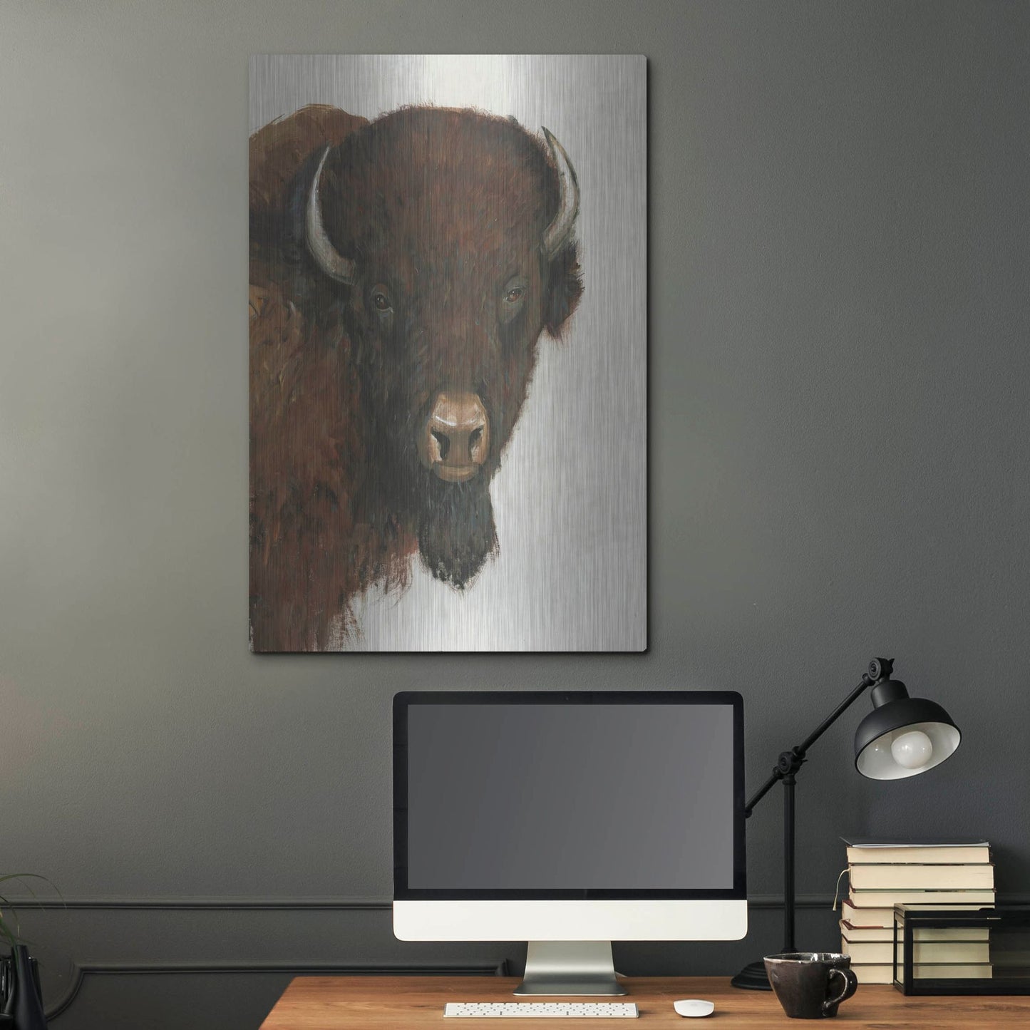 Luxe Metal Art 'Western Portrait II' by Tim O'Toole, Metal Wall Art,24x36