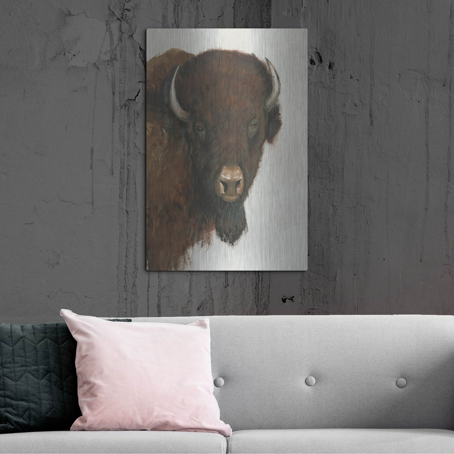 Luxe Metal Art 'Western Portrait II' by Tim O'Toole, Metal Wall Art,24x36