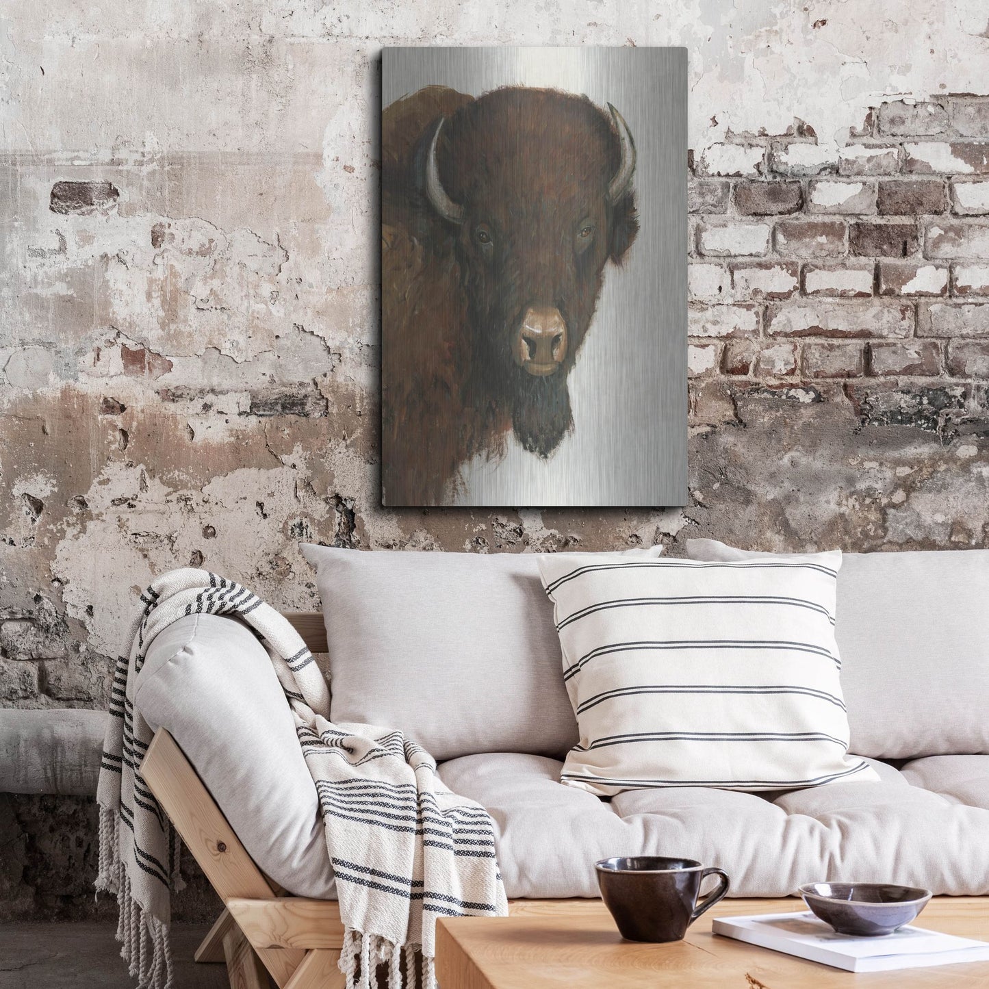 Luxe Metal Art 'Western Portrait II' by Tim O'Toole, Metal Wall Art,24x36