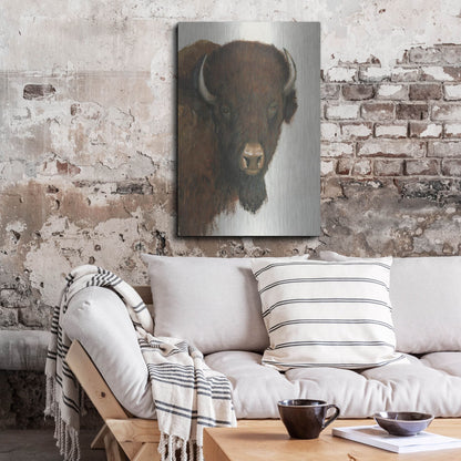 Luxe Metal Art 'Western Portrait II' by Tim O'Toole, Metal Wall Art,24x36