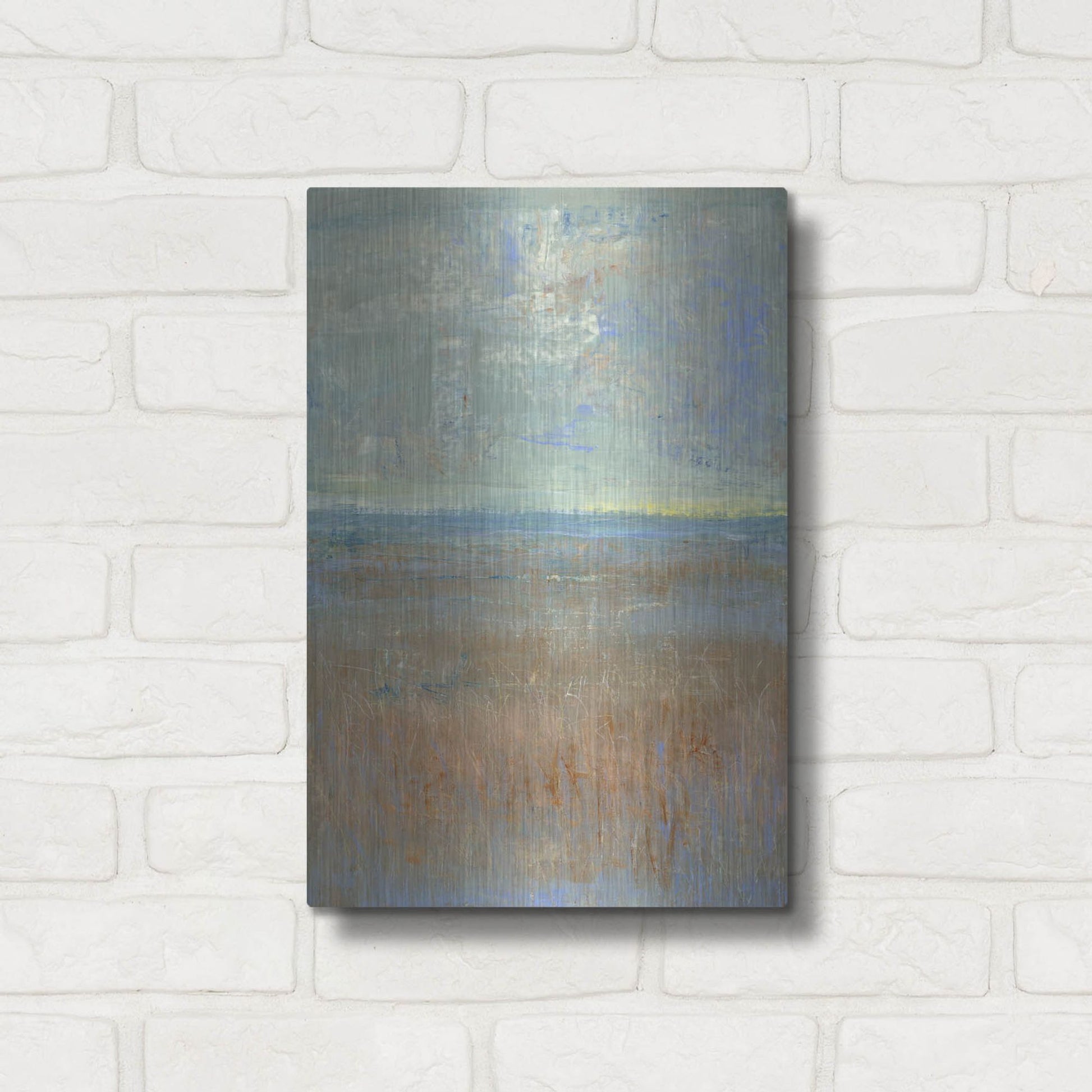 Luxe Metal Art 'Evening Marsh I' by Tim O'Toole, Metal Wall Art,12x16