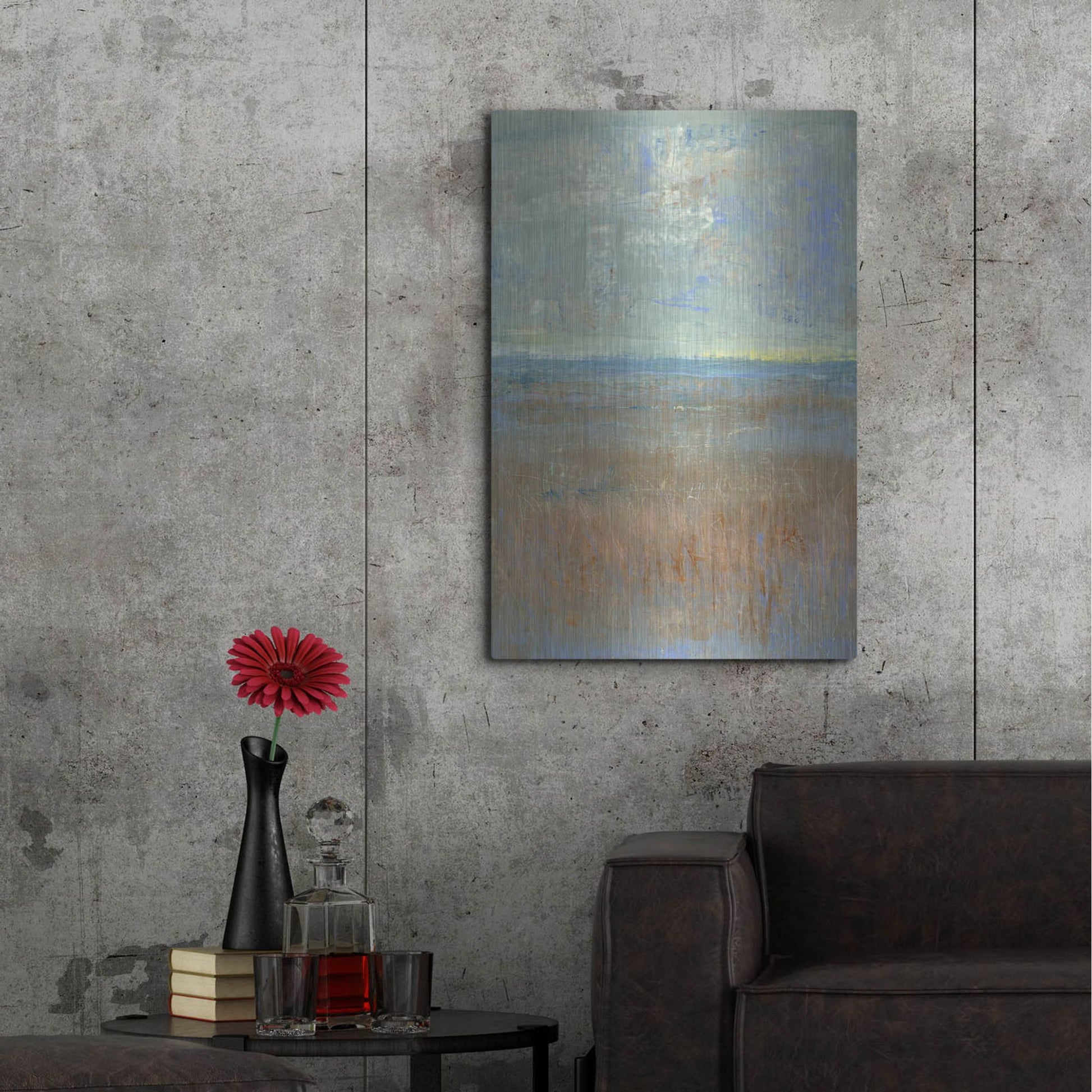 Luxe Metal Art 'Evening Marsh I' by Tim O'Toole, Metal Wall Art,24x36