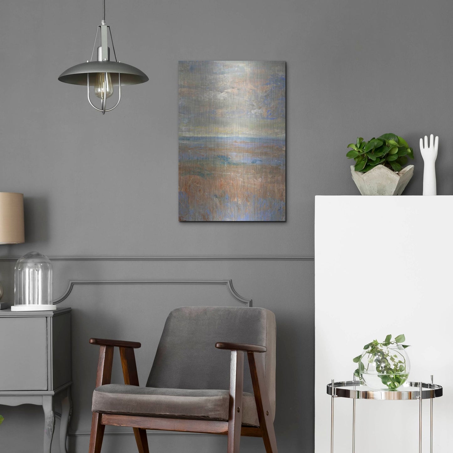 Luxe Metal Art 'Evening Marsh II' by Tim O'Toole, Metal Wall Art,16x24