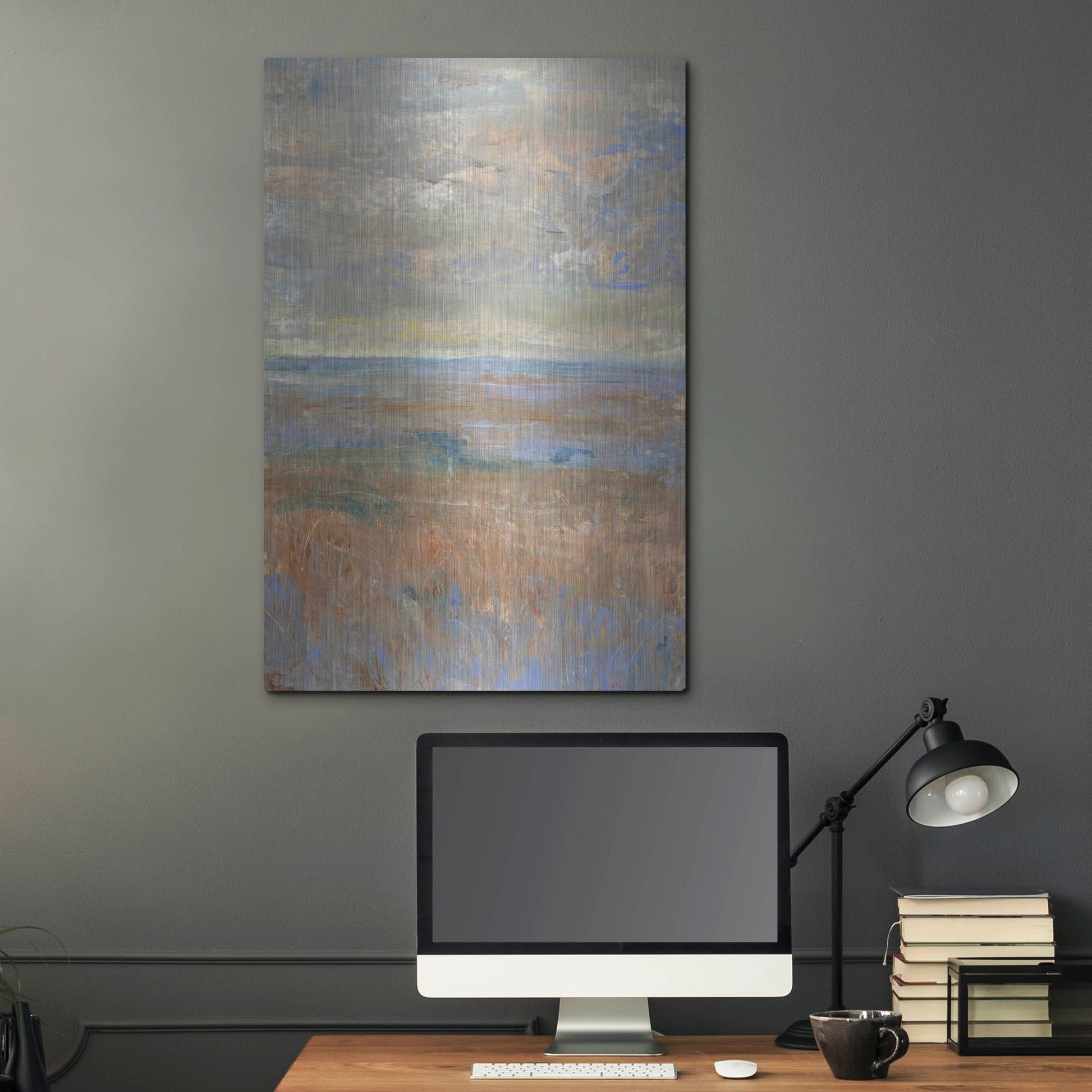 Luxe Metal Art 'Evening Marsh II' by Tim O'Toole, Metal Wall Art,24x36