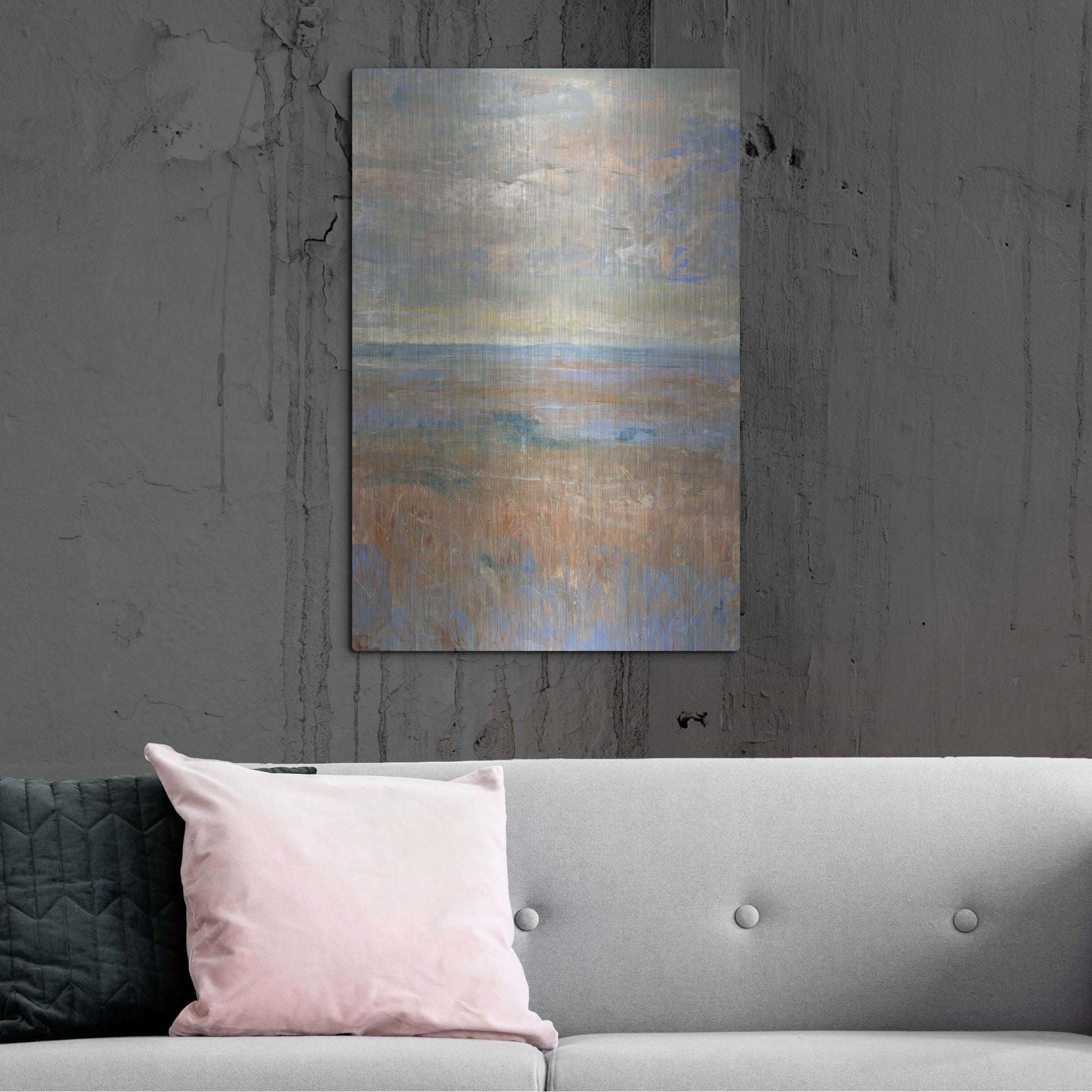 Luxe Metal Art 'Evening Marsh II' by Tim O'Toole, Metal Wall Art,24x36