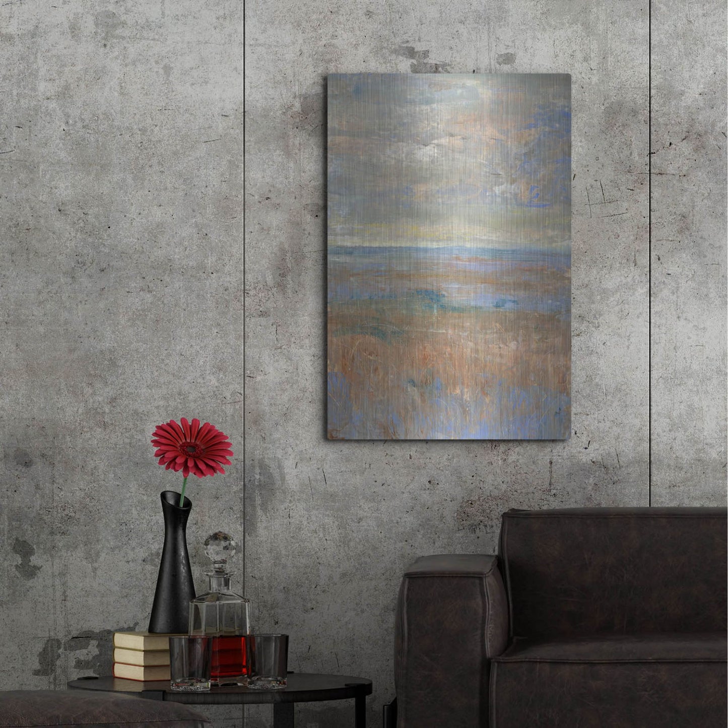 Luxe Metal Art 'Evening Marsh II' by Tim O'Toole, Metal Wall Art,24x36