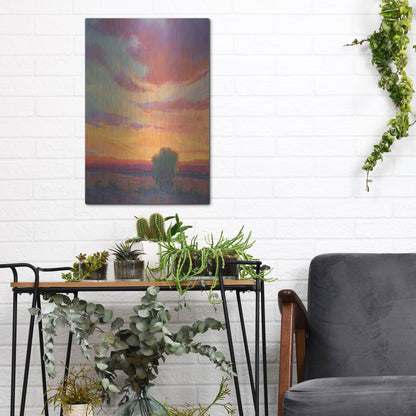 Luxe Metal Art 'Fire in the Sky I' by Tim O'Toole, Metal Wall Art,12x16