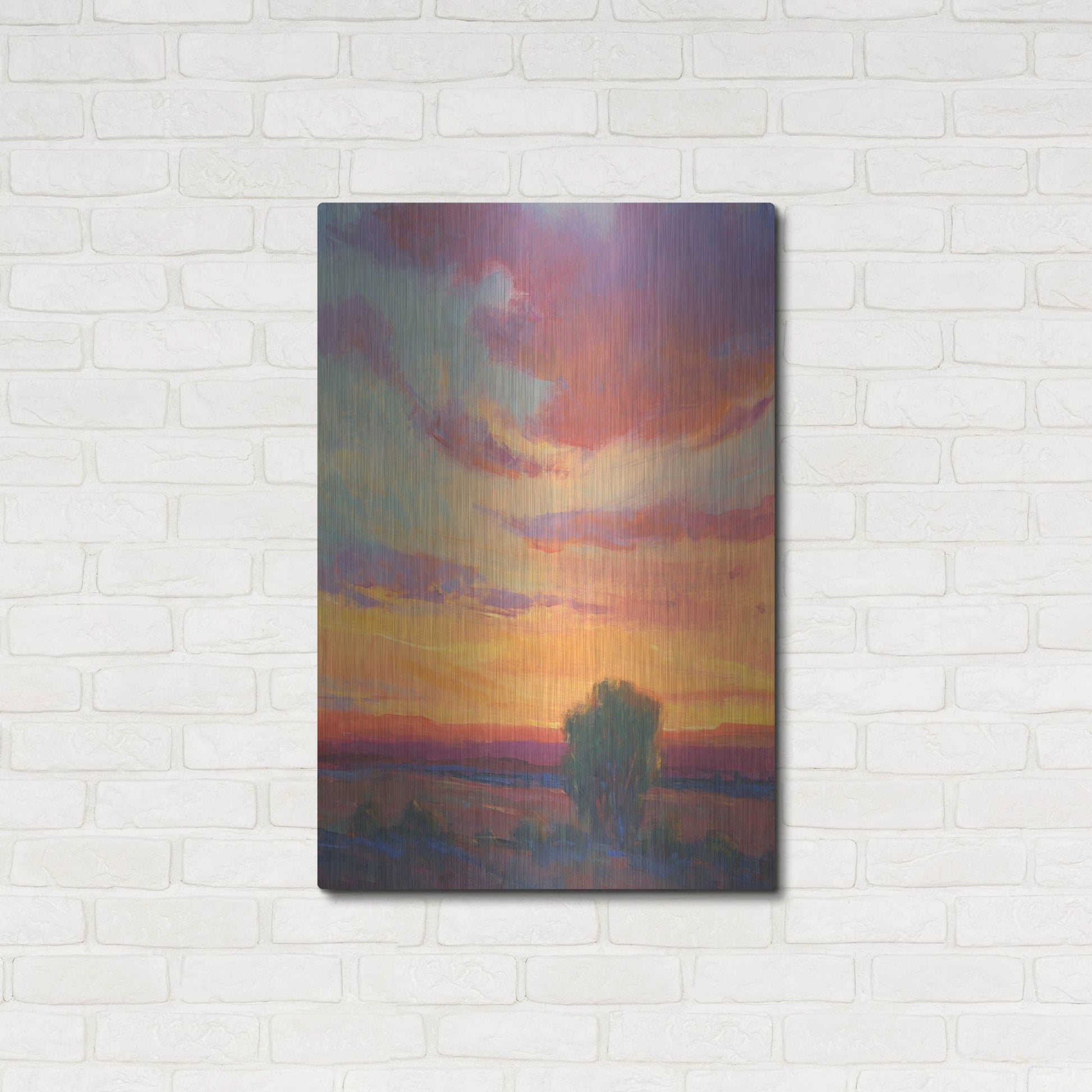 Luxe Metal Art 'Fire in the Sky I' by Tim O'Toole, Metal Wall Art,24x36