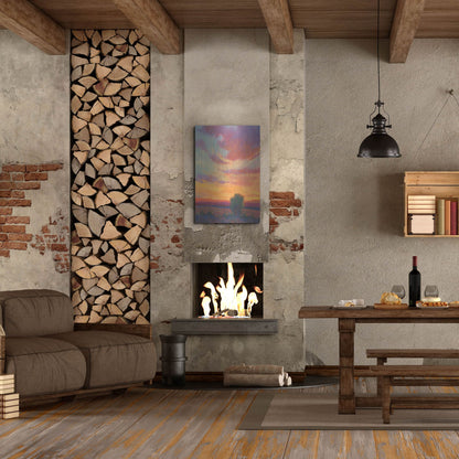 Luxe Metal Art 'Fire in the Sky I' by Tim O'Toole, Metal Wall Art,24x36