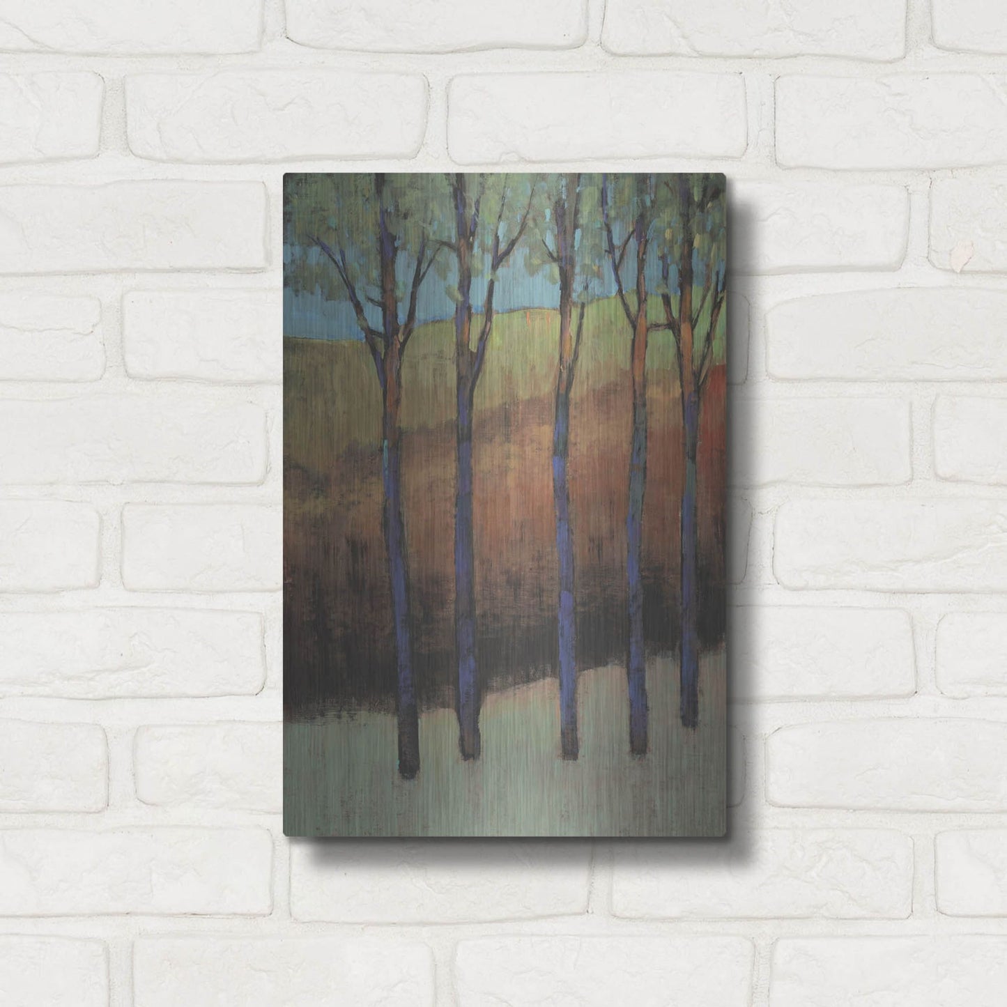 Luxe Metal Art 'Glimmer in the Forest II' by Tim O'Toole, Metal Wall Art,12x16