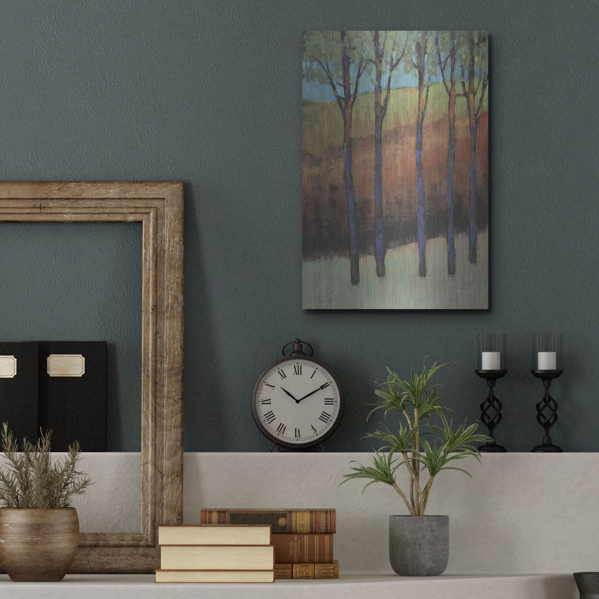 Luxe Metal Art 'Glimmer in the Forest II' by Tim O'Toole, Metal Wall Art,12x16