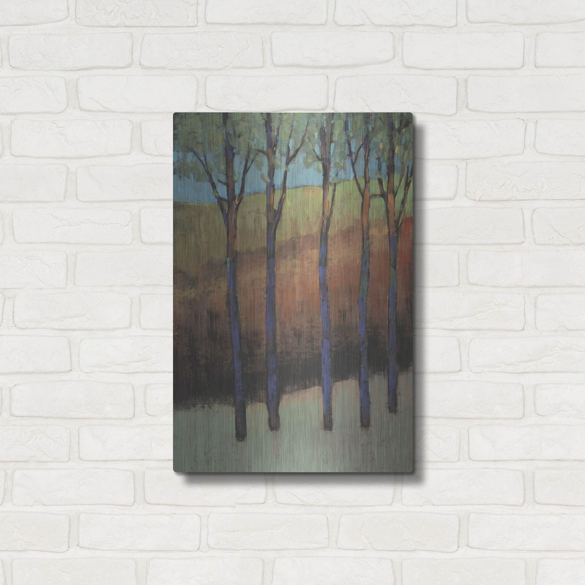 Luxe Metal Art 'Glimmer in the Forest II' by Tim O'Toole, Metal Wall Art,16x24