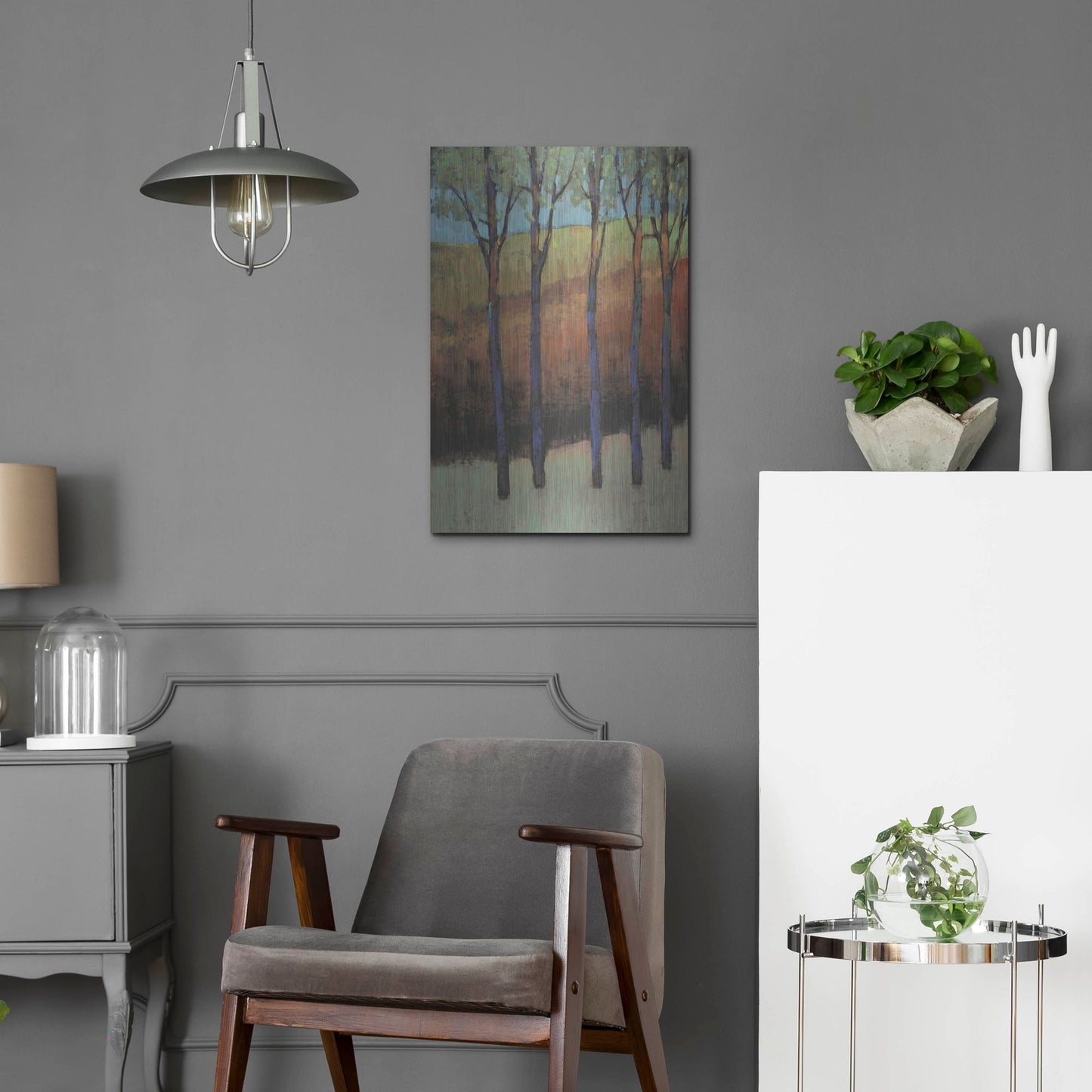 Luxe Metal Art 'Glimmer in the Forest II' by Tim O'Toole, Metal Wall Art,16x24