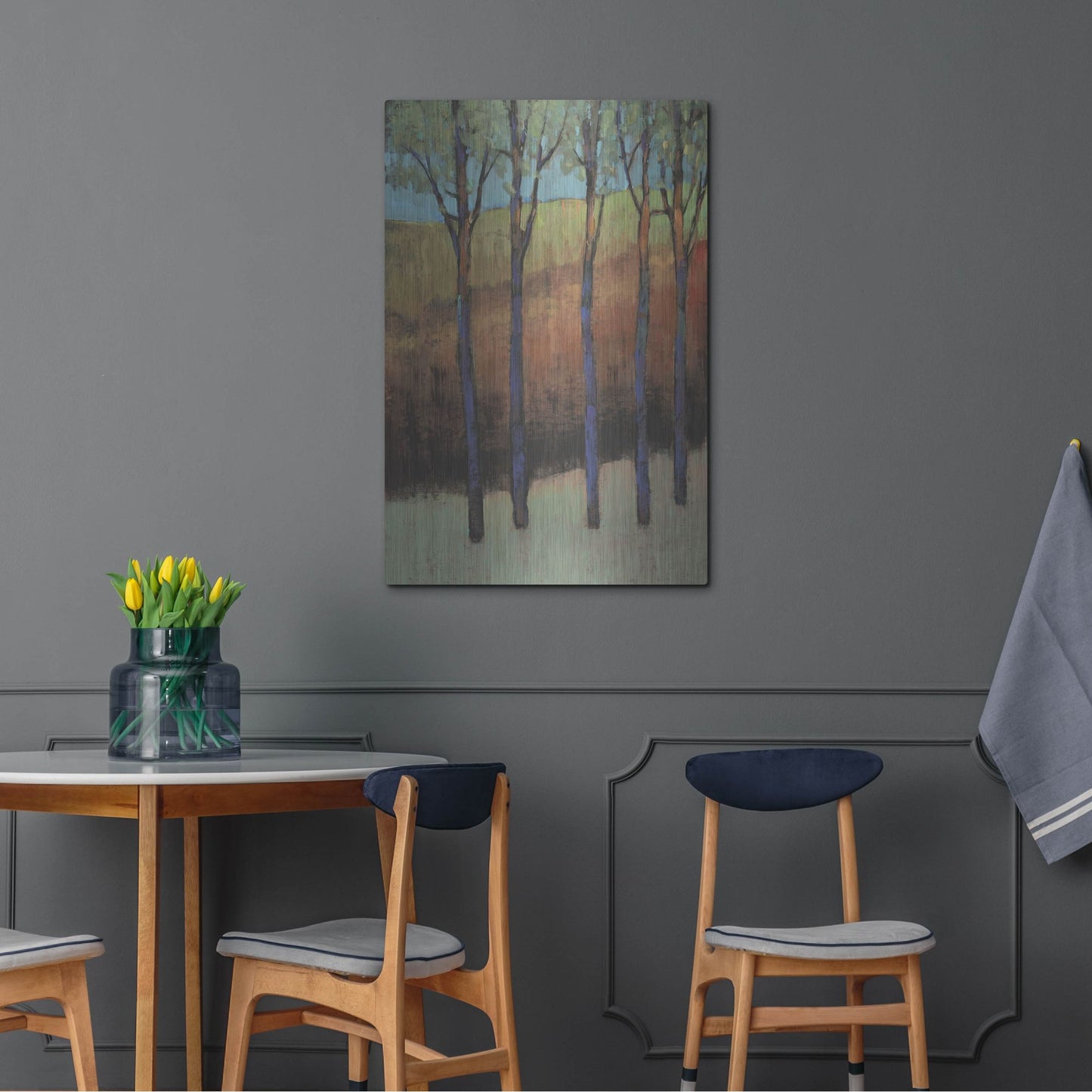 Luxe Metal Art 'Glimmer in the Forest II' by Tim O'Toole, Metal Wall Art,24x36