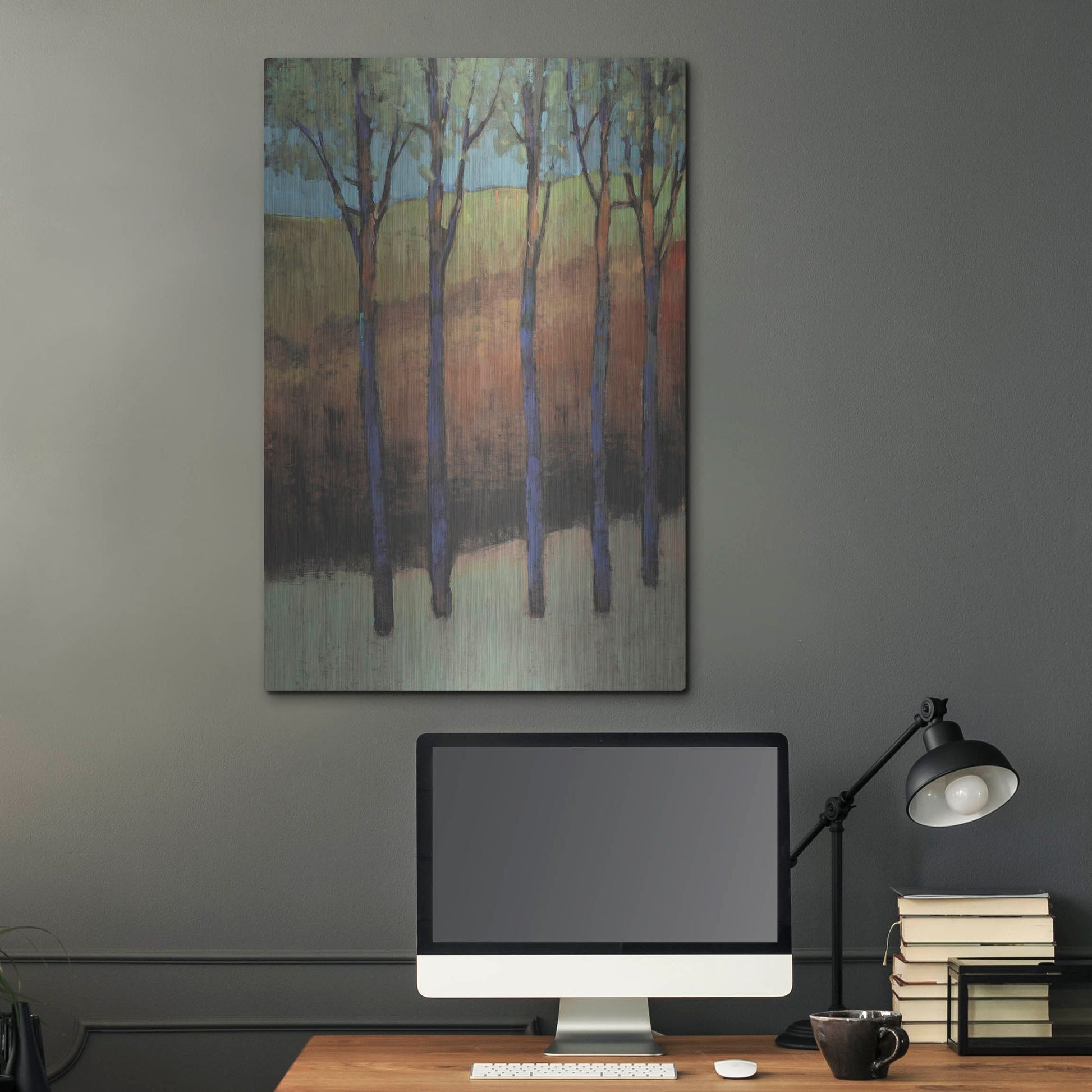 Luxe Metal Art 'Glimmer in the Forest II' by Tim O'Toole, Metal Wall Art,24x36