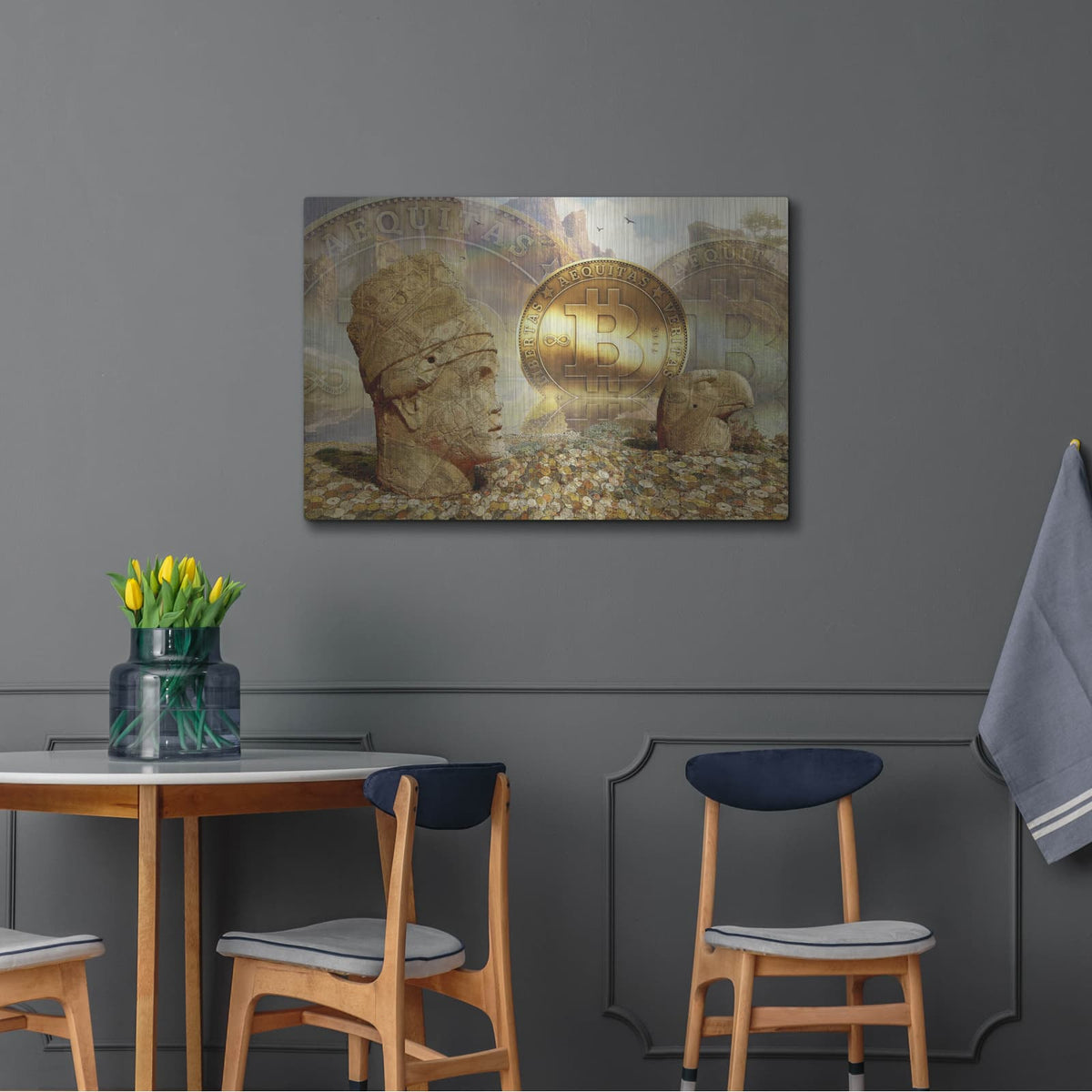 'Bitcoin New Age Eight' by Steve Hunziker – Metal Wall Art, 36x24 room view