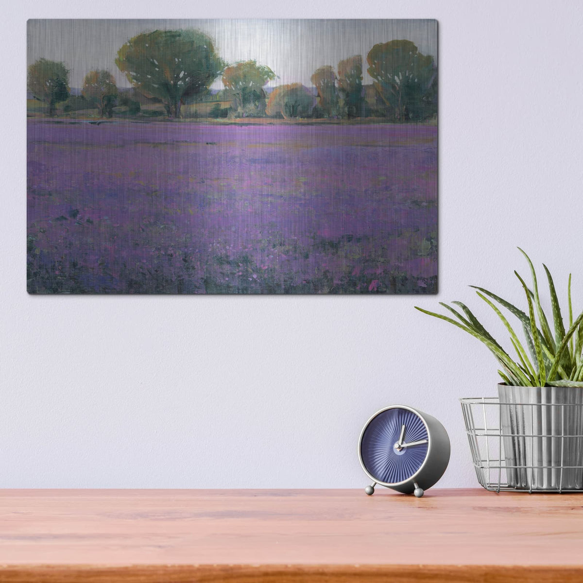 'Lavender Field I' by Tim O'Toole – Metal Wall Art, 16x12 room view
