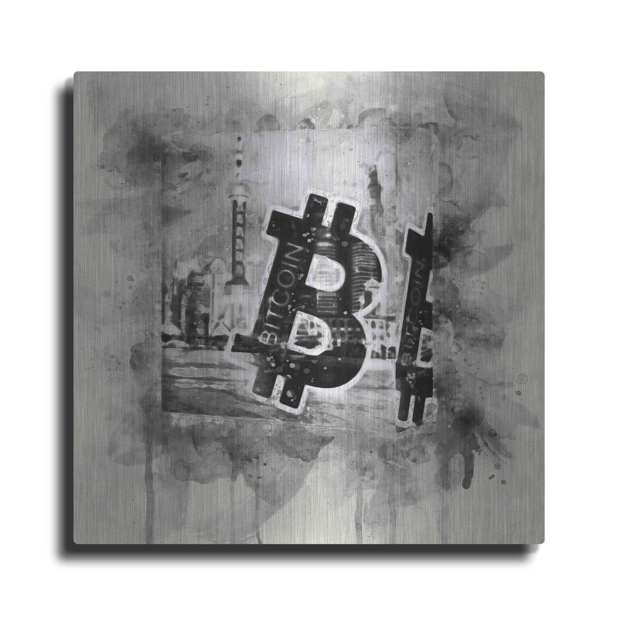'Bitcoin Block' by Surma and Guillen – Metal Wall Art