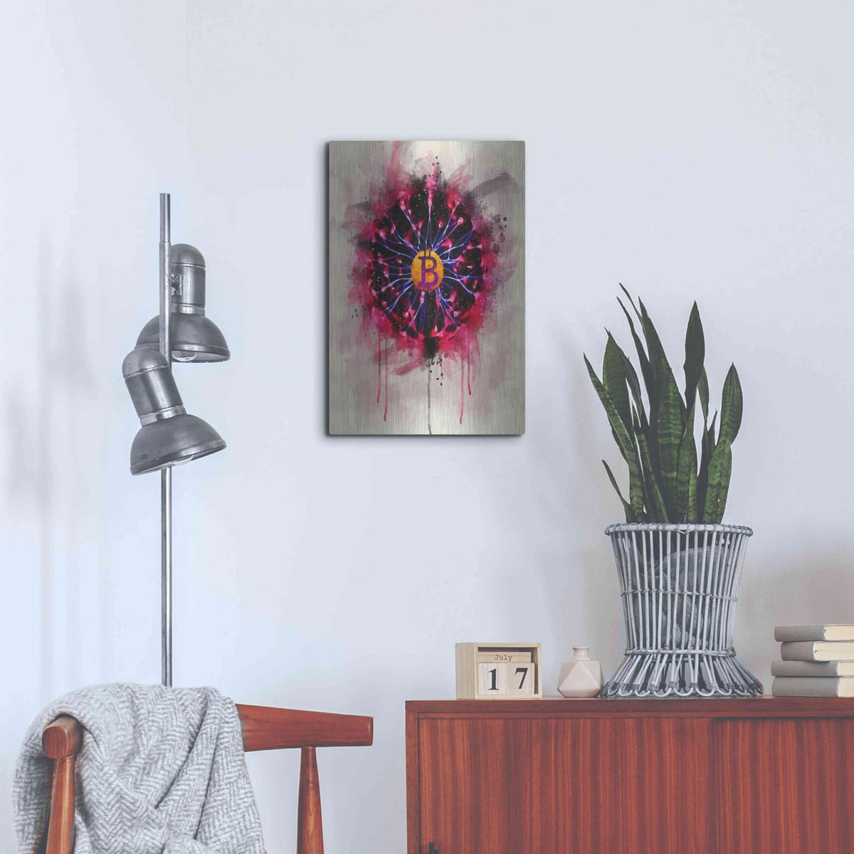 'Bitcoin Future' by Surma and Guillen – Metal Wall Art, 16x24 room view
