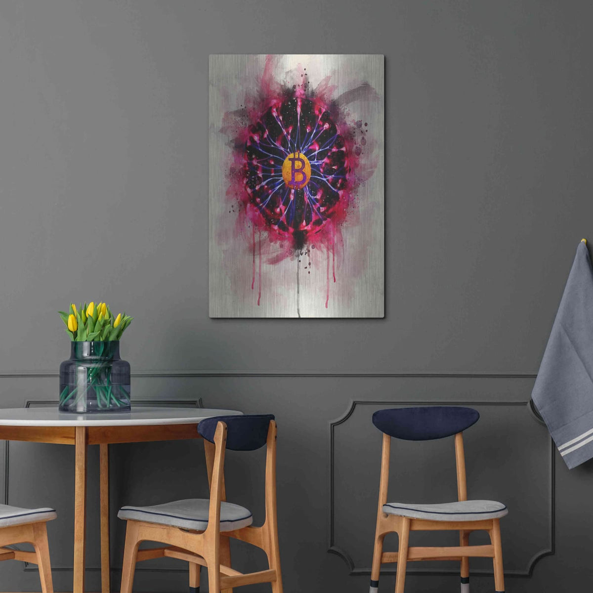 'Bitcoin Future' by Surma and Guillen – Metal Wall Art, 24x36 room view