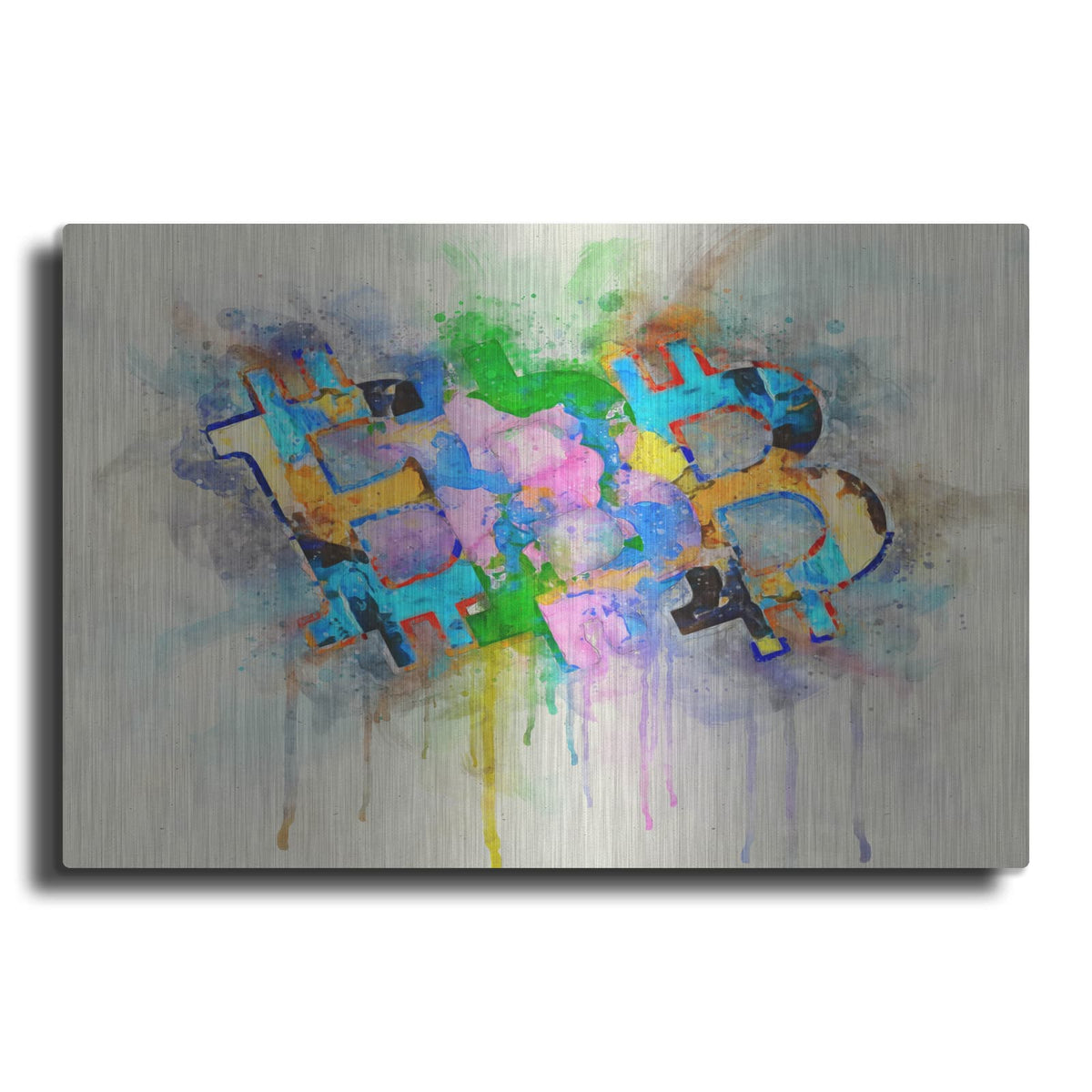'Bitcoin Abstract' by Surma and Guillen – Metal Wall Art