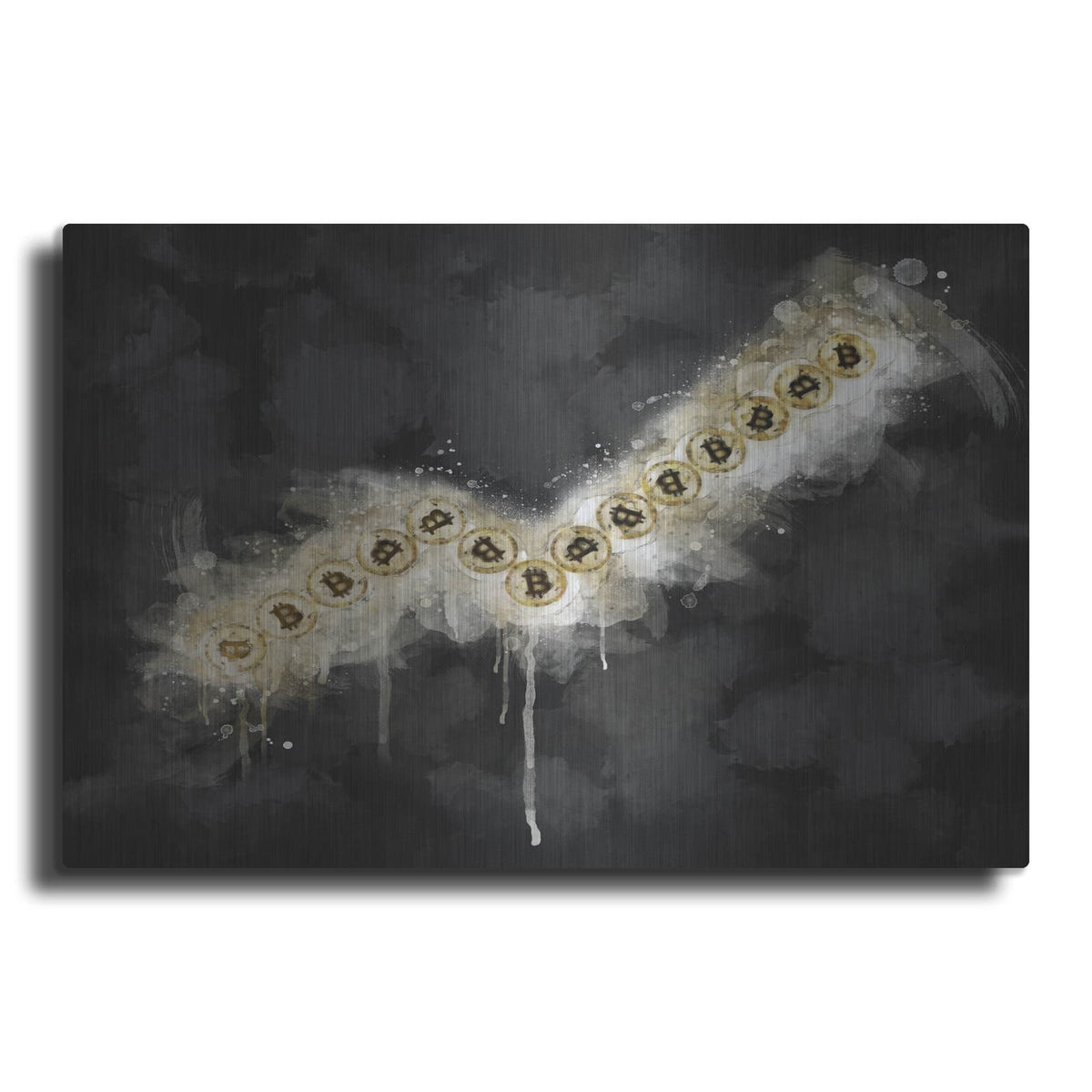 'Bitcoin Going Up' by Surma and Guillen – Metal Wall Art