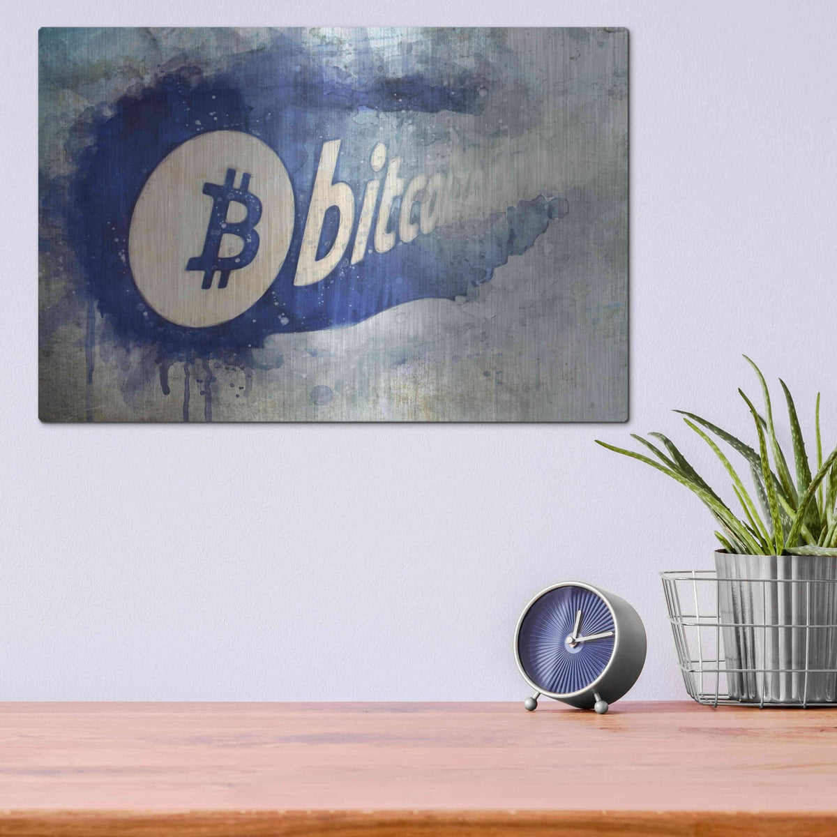 'Bitcoin Rule' by Surma and Guillen – Metal Wall Art, 16x12 room view